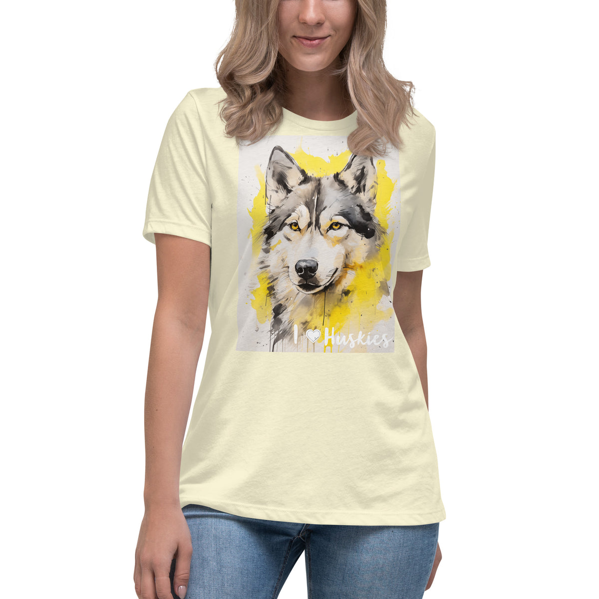 Women's Relaxed T-Shirt - I ❤ Dogs - Siberian Husky