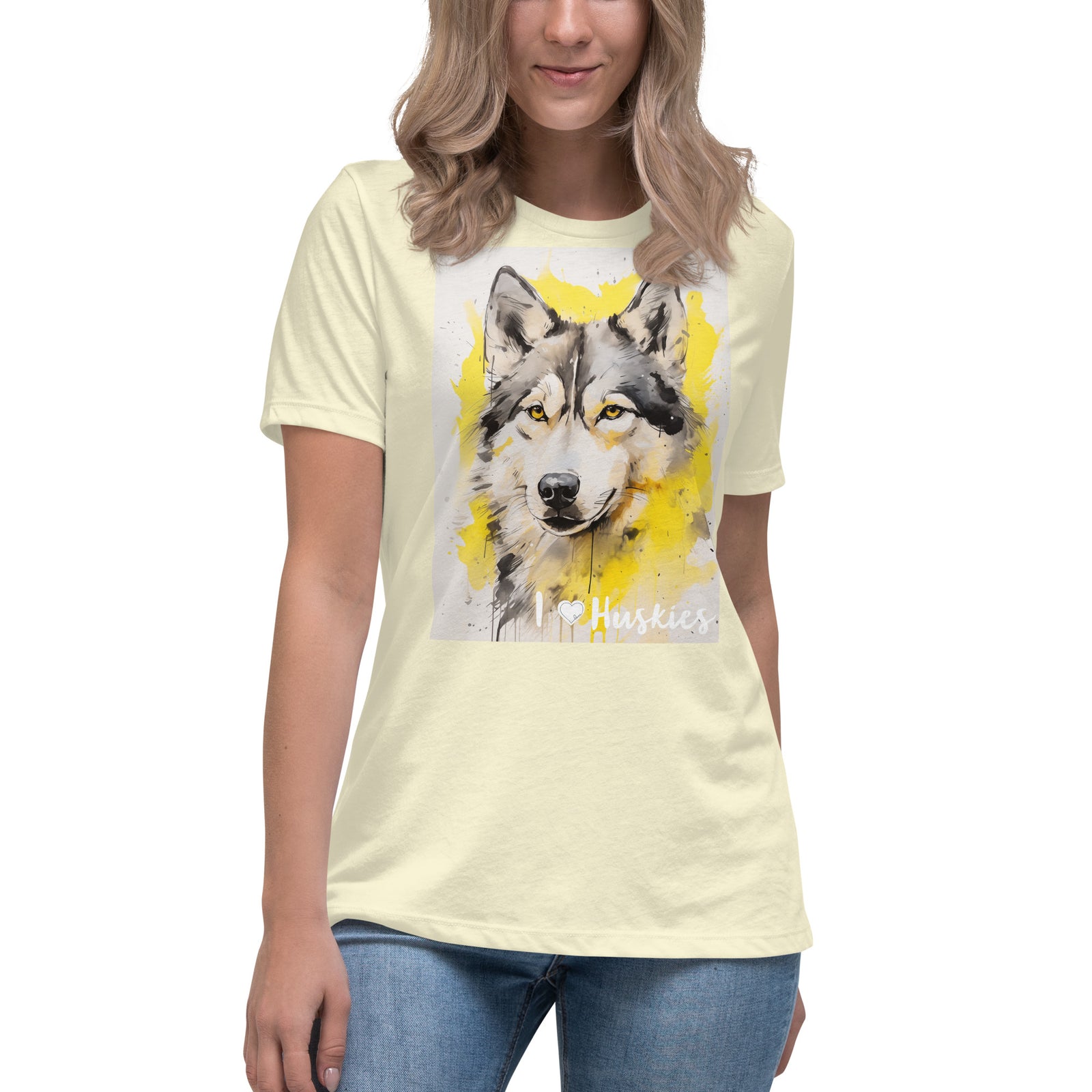 Women's Relaxed T-Shirt - I ❤ Dogs - Siberian Husky