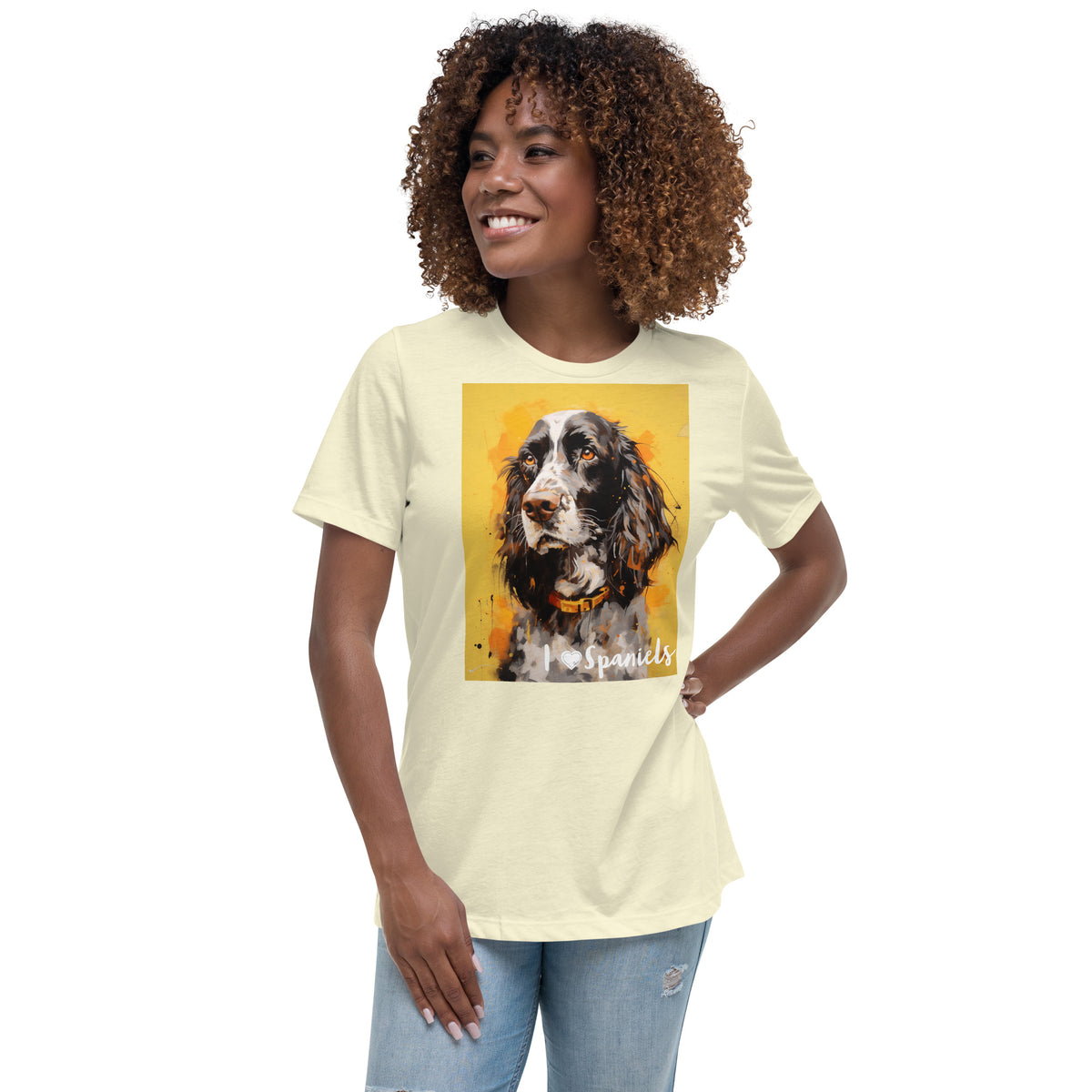 Women's Relaxed T-Shirt - I ❤ Dogs - Cocker Spaniel (American)