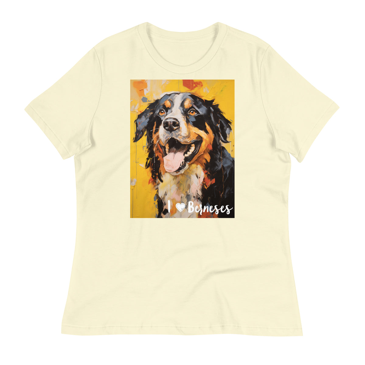 Women's Relaxed T-Shirt - I ❤ Dogs - Bernese Mountain Dog