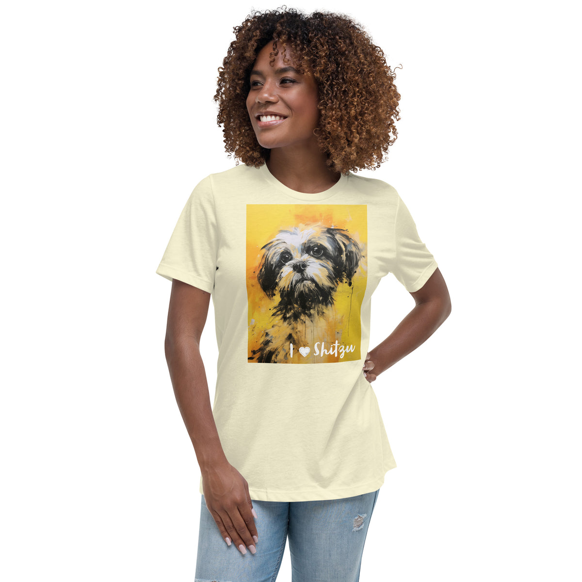 Women's Relaxed T-Shirt - I ❤ Dogs - Shih Tzu
