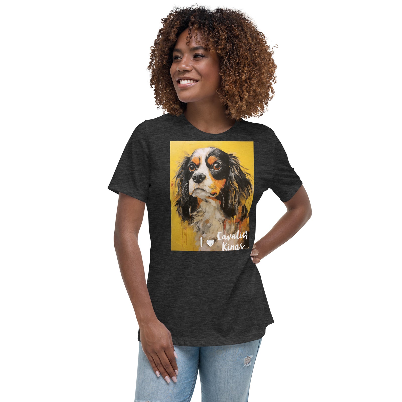 Women's Relaxed T-Shirt - I ❤ Dogs - Cavalier King Charles Spaniel