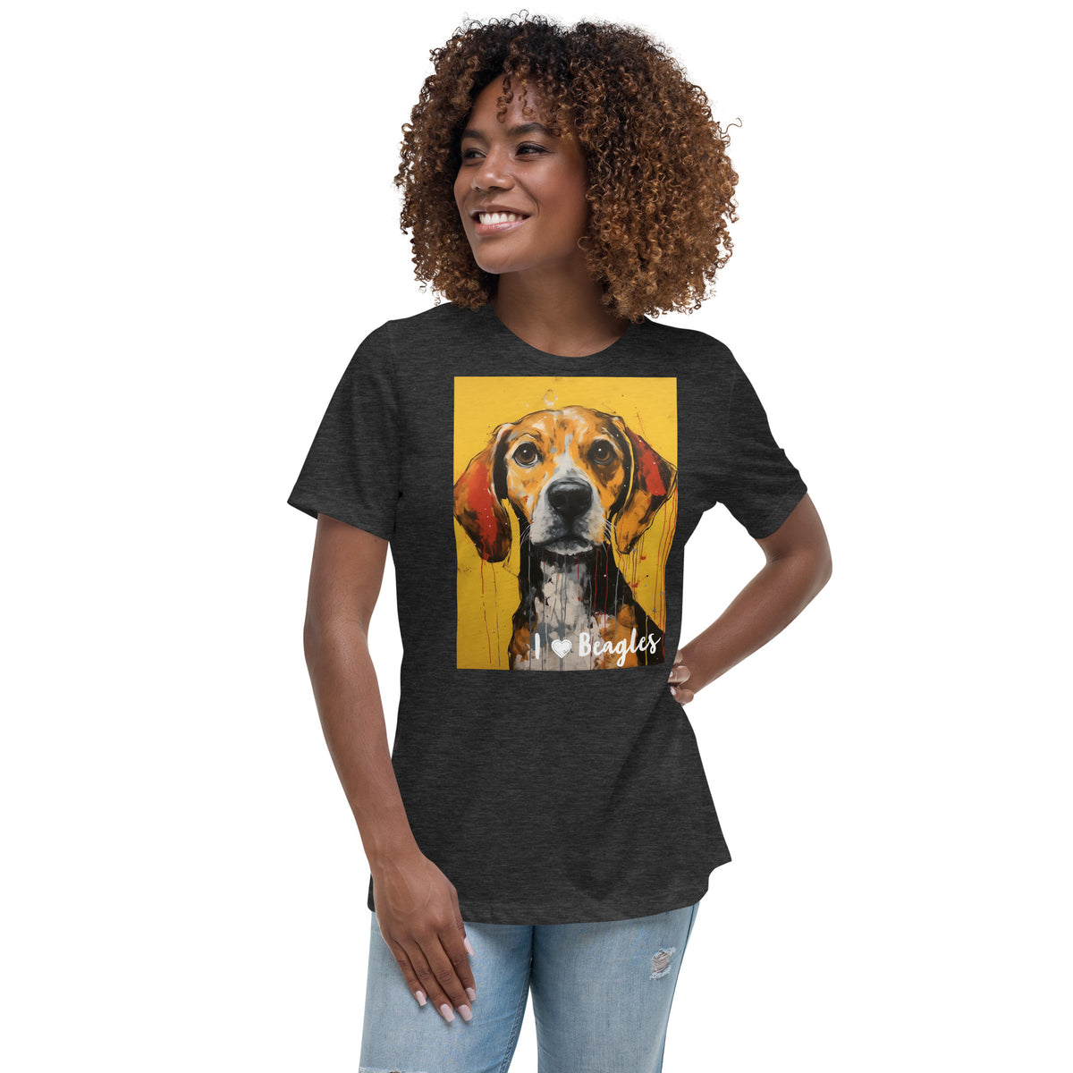 Women's Relaxed T-Shirt - I ❤ Dogs - Beagle