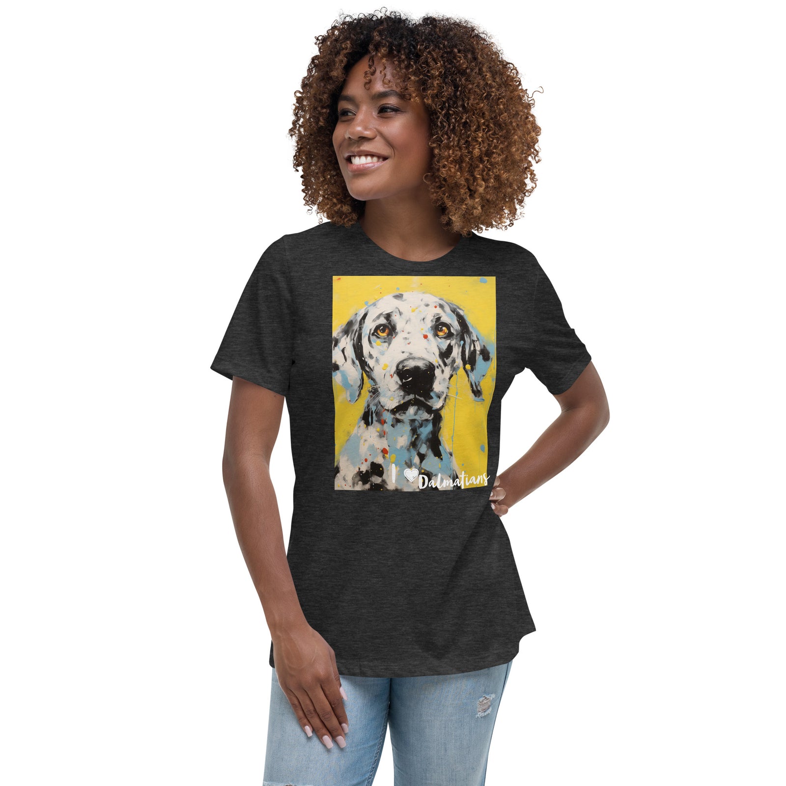 Women's Relaxed T-Shirt - I ❤ Dogs - Dalmatian