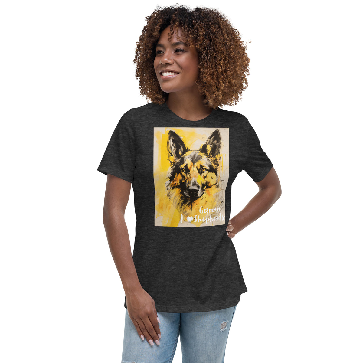 Women's Relaxed T-Shirt - I ❤ Dogs - German Shepherd
