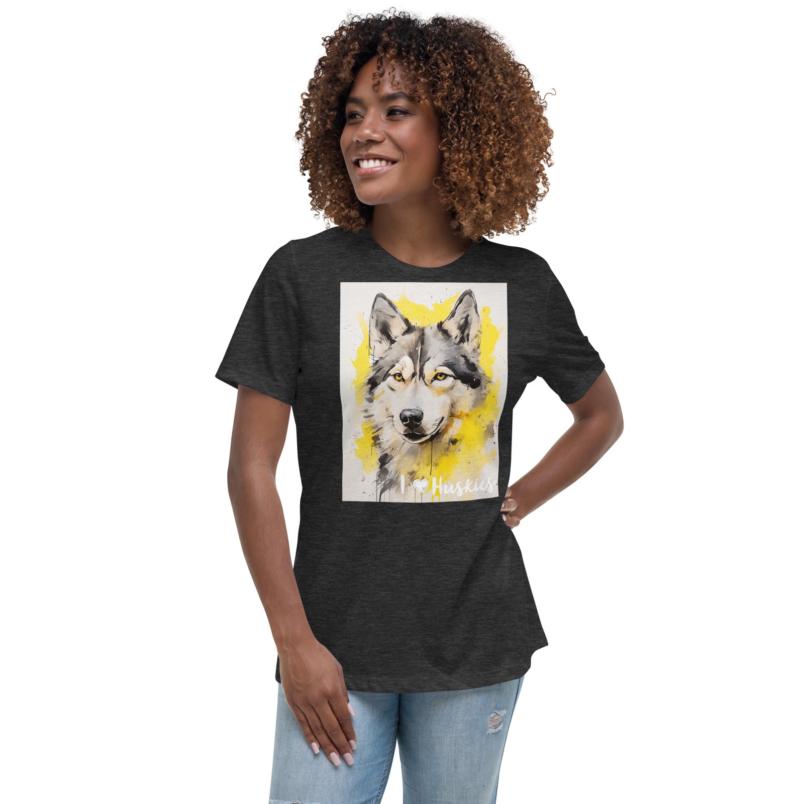 Women's Relaxed T-Shirt - I ❤ Dogs - Siberian Husky