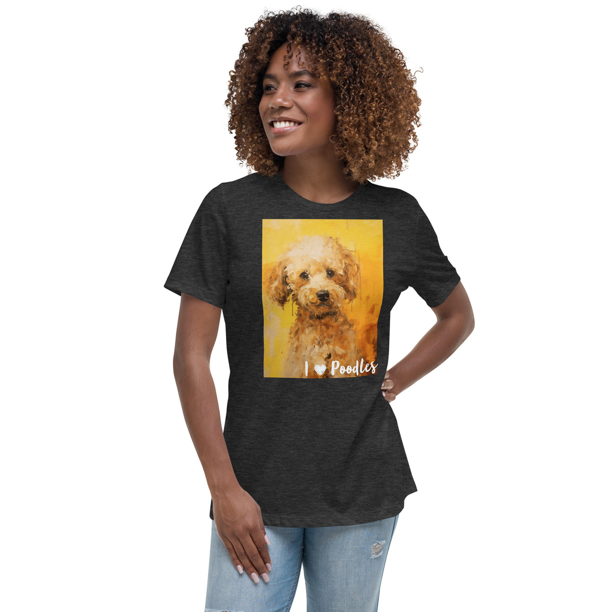 Women's Relaxed T-Shirt - I ❤ Dogs - Poodle