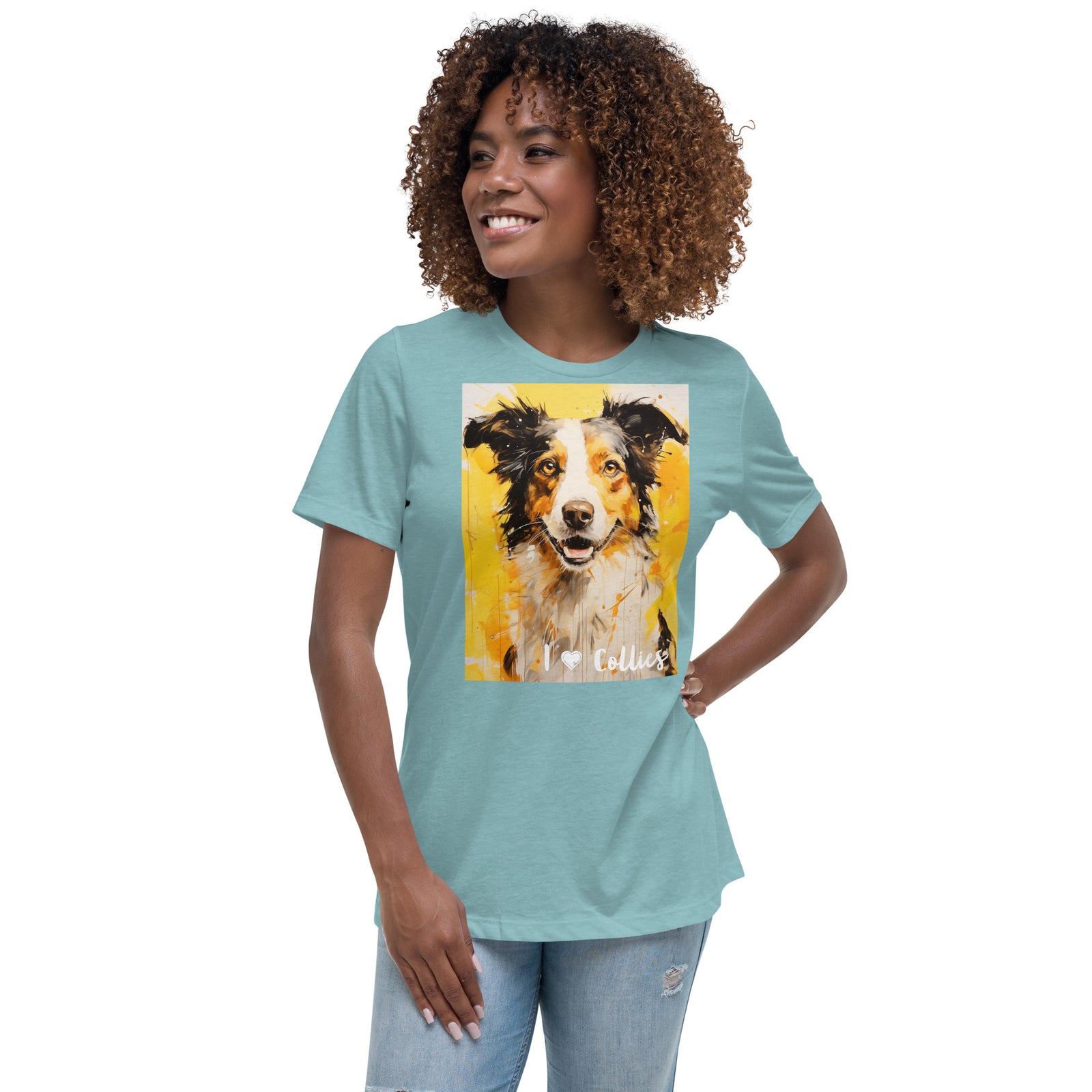 Women's Relaxed T-Shirt - I ❤ Dogs - Border Collie
