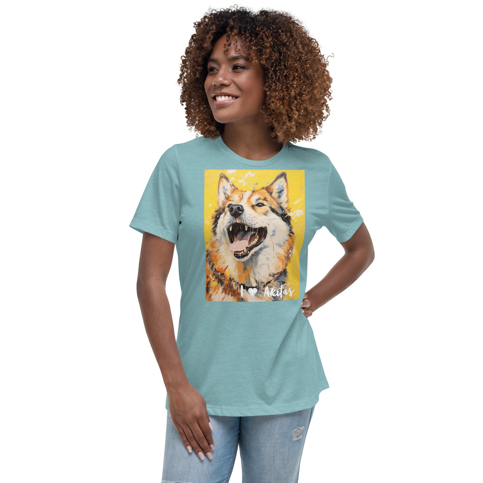 Women's Relaxed T-Shirt - I ❤ Dogs - Akita