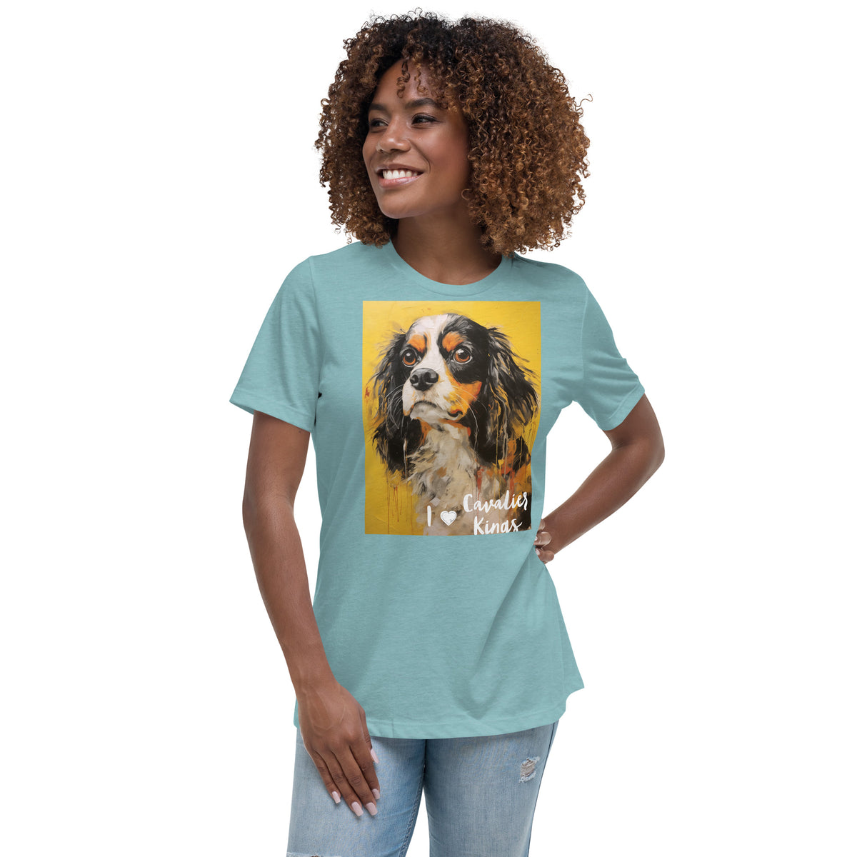 Women's Relaxed T-Shirt - I ❤ Dogs - Cavalier King Charles Spaniel