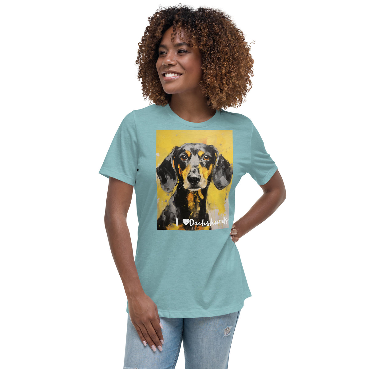 Women's Relaxed T-Shirt - I ❤ Dogs - Dachshund