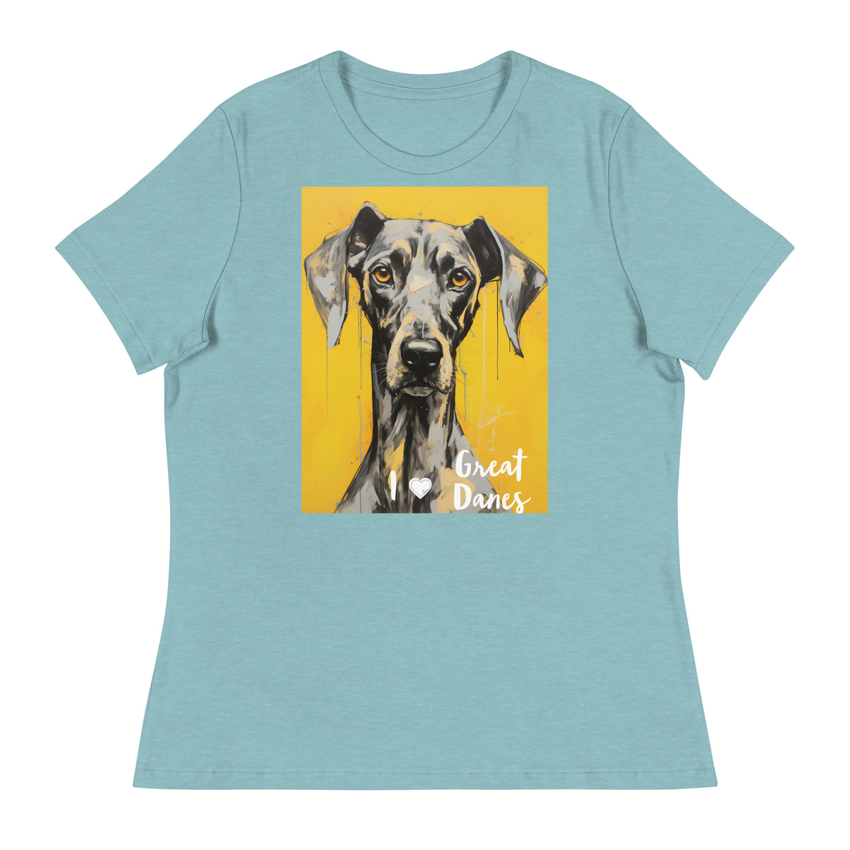 Women's Relaxed T-Shirt - I ❤ Dogs - Great Dane