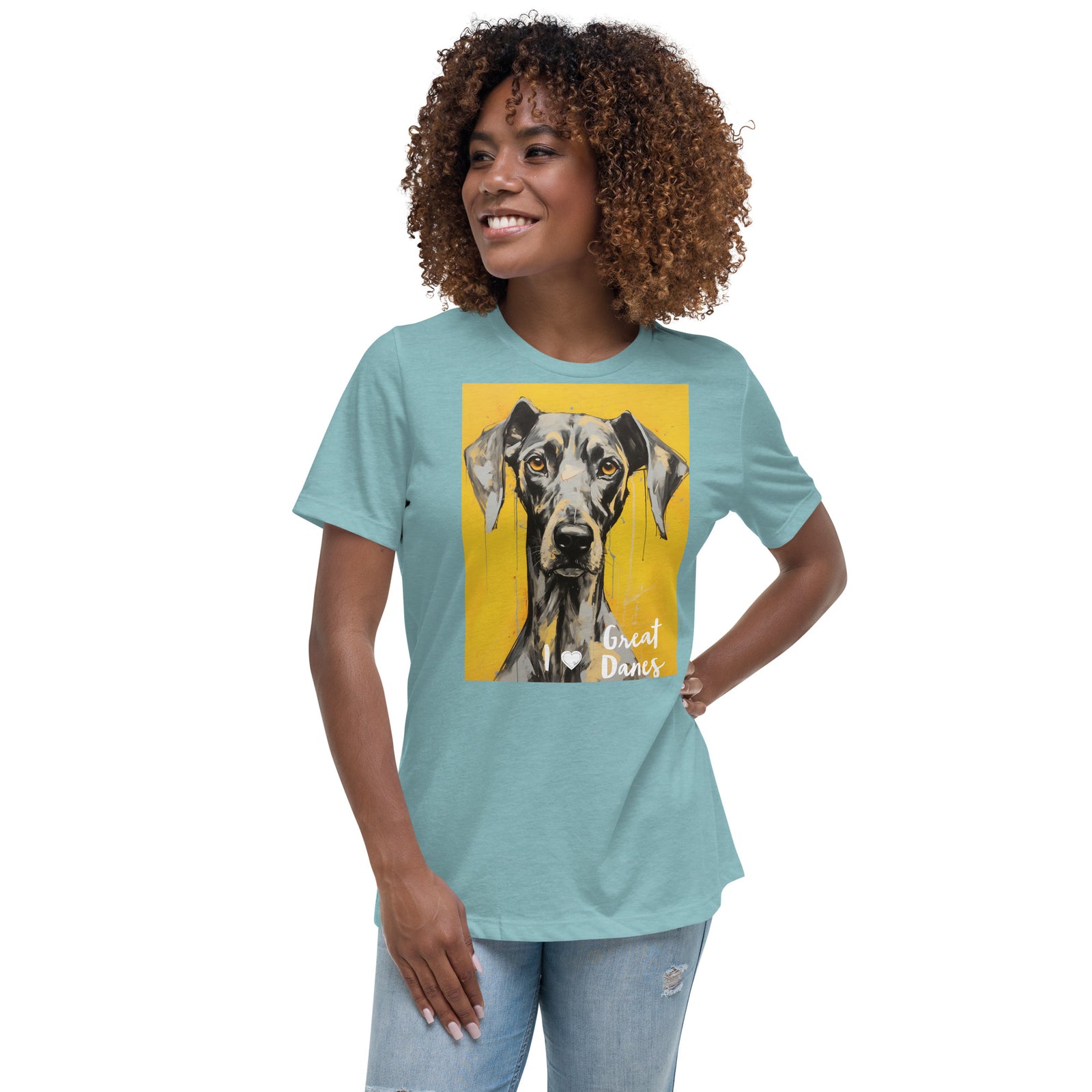 Women's Relaxed T-Shirt - I ❤ Dogs - Great Dane