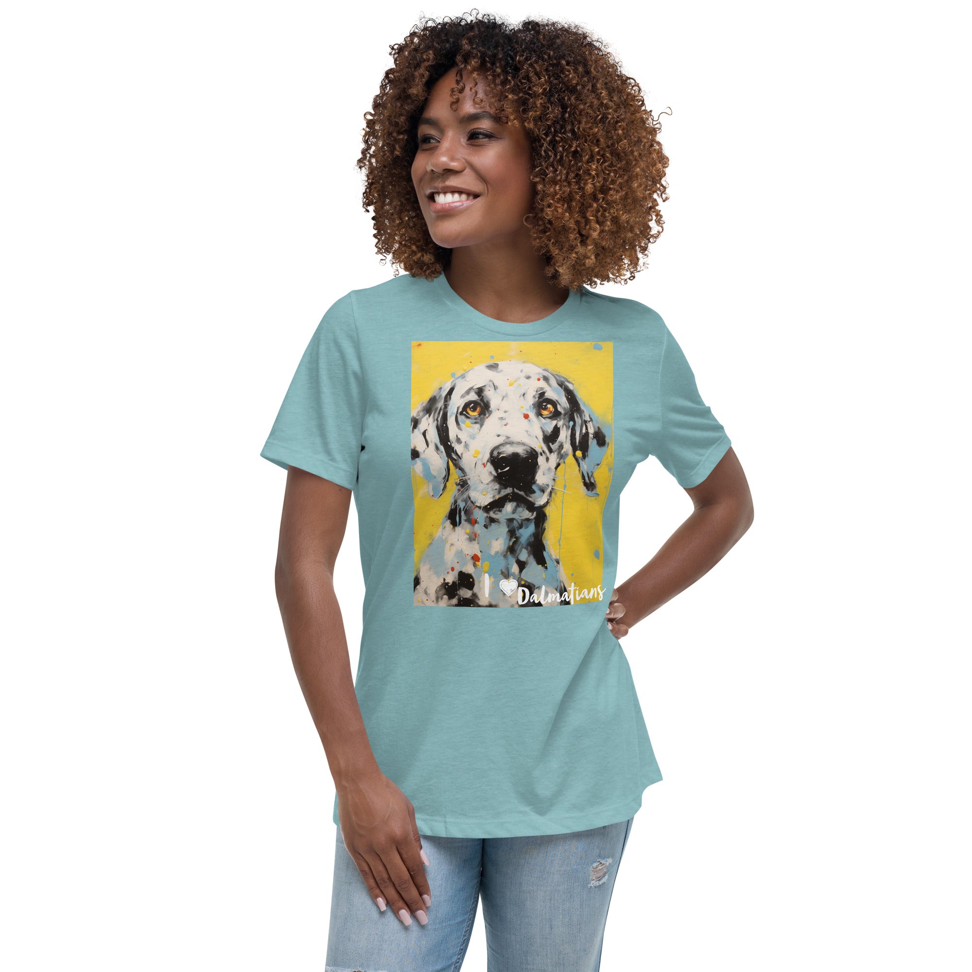 Women's Relaxed T-Shirt - I ❤ Dogs - Dalmatian