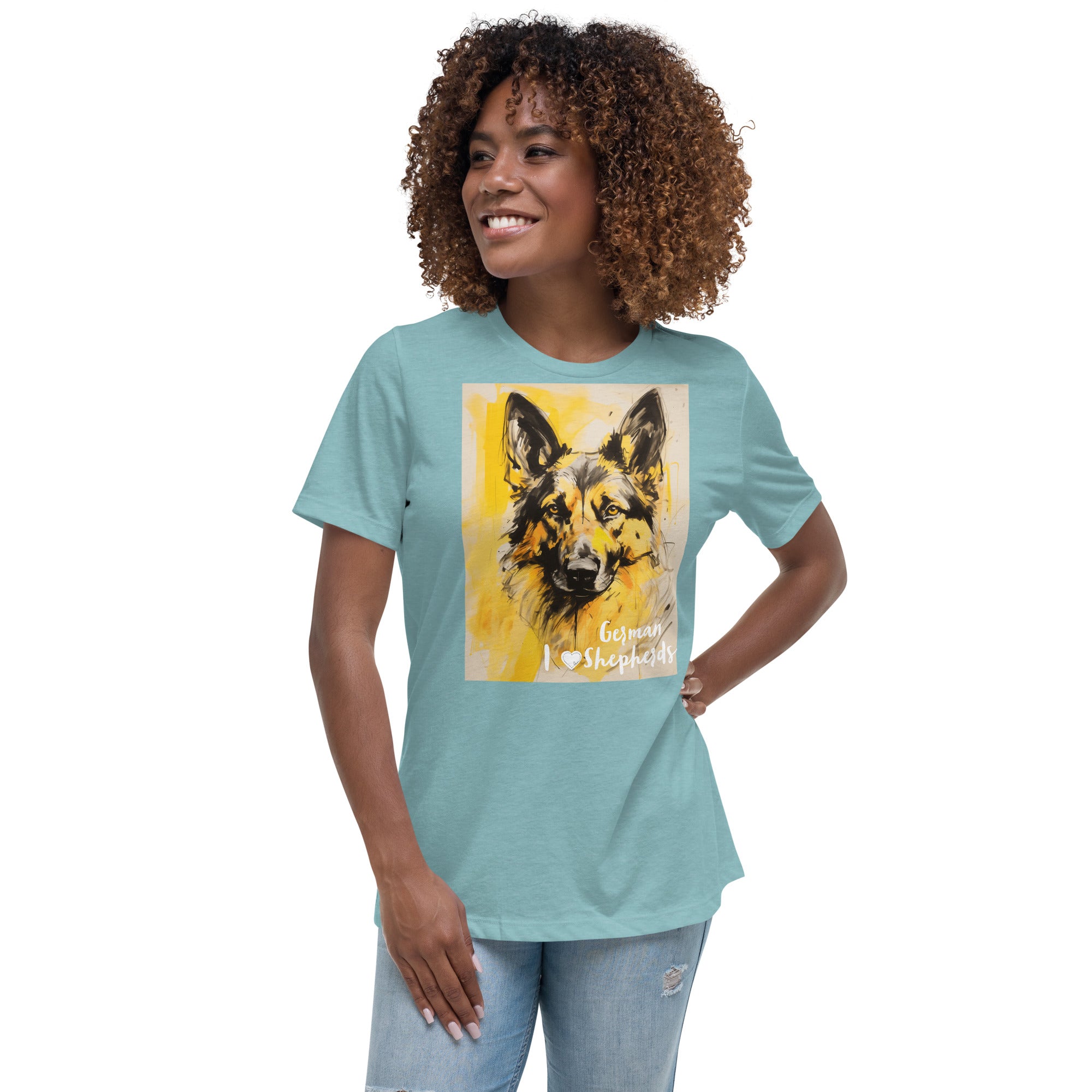 Women's Relaxed T-Shirt - I ❤ Dogs - German Shepherd
