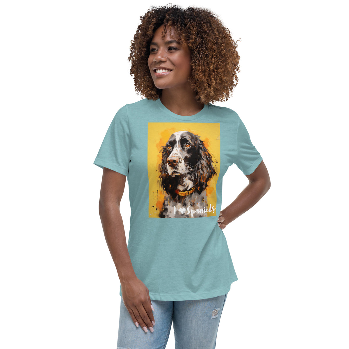 Women's Relaxed T-Shirt - I ❤ Dogs - Cocker Spaniel (American)