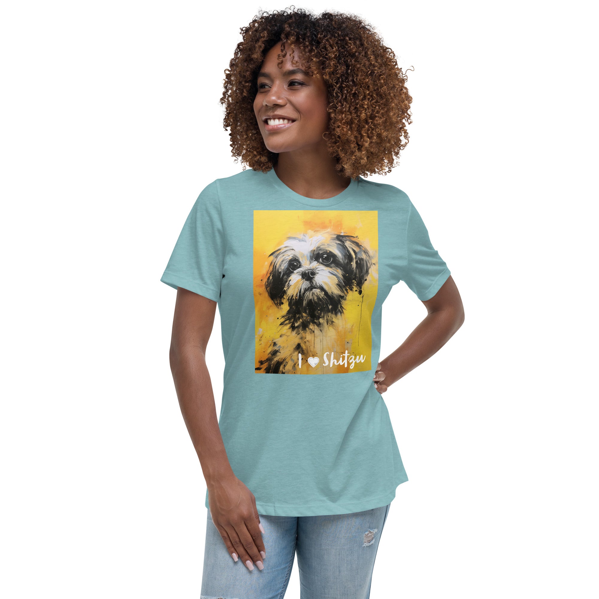 Women's Relaxed T-Shirt - I ❤ Dogs - Shih Tzu