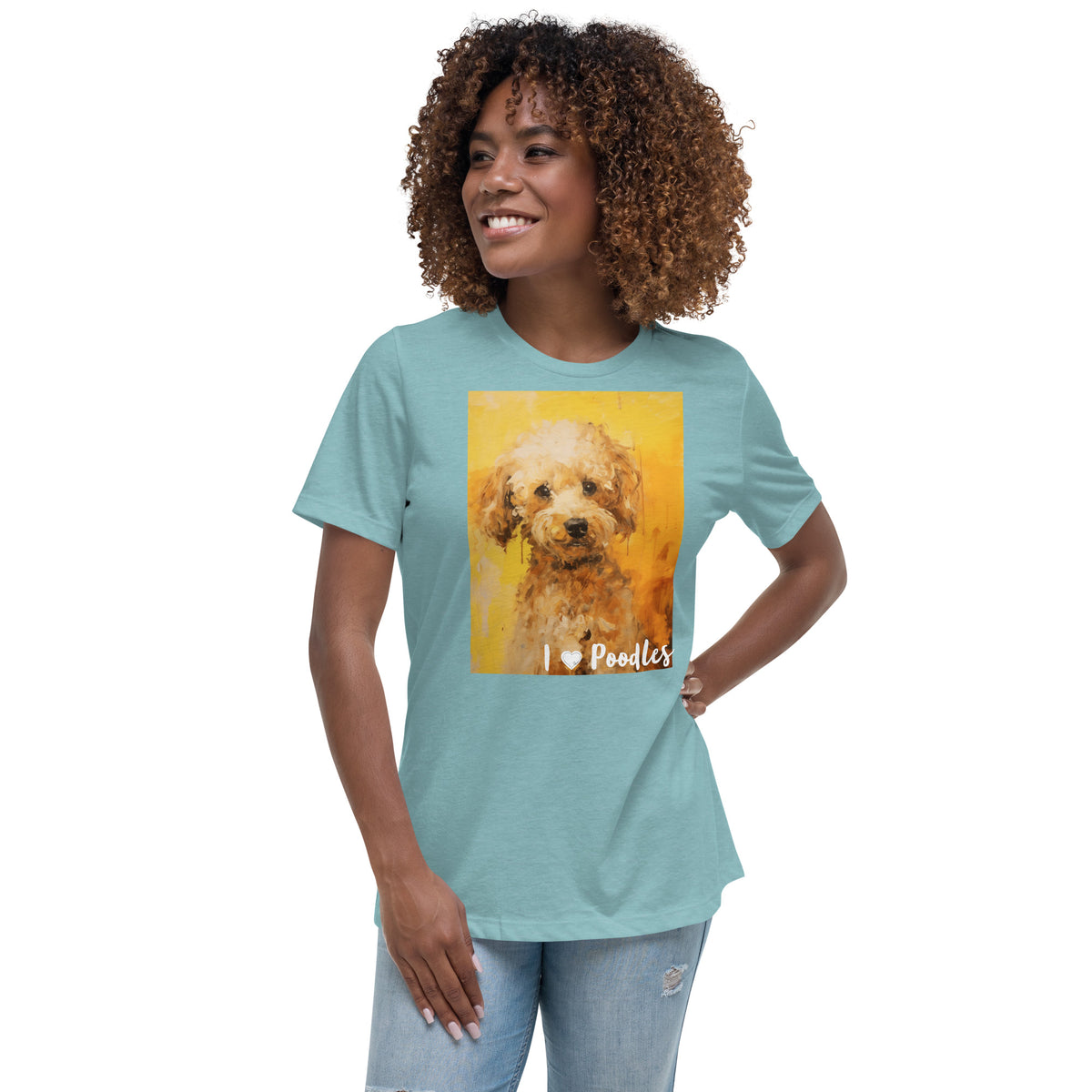 Women's Relaxed T-Shirt - I ❤ Dogs - Poodle