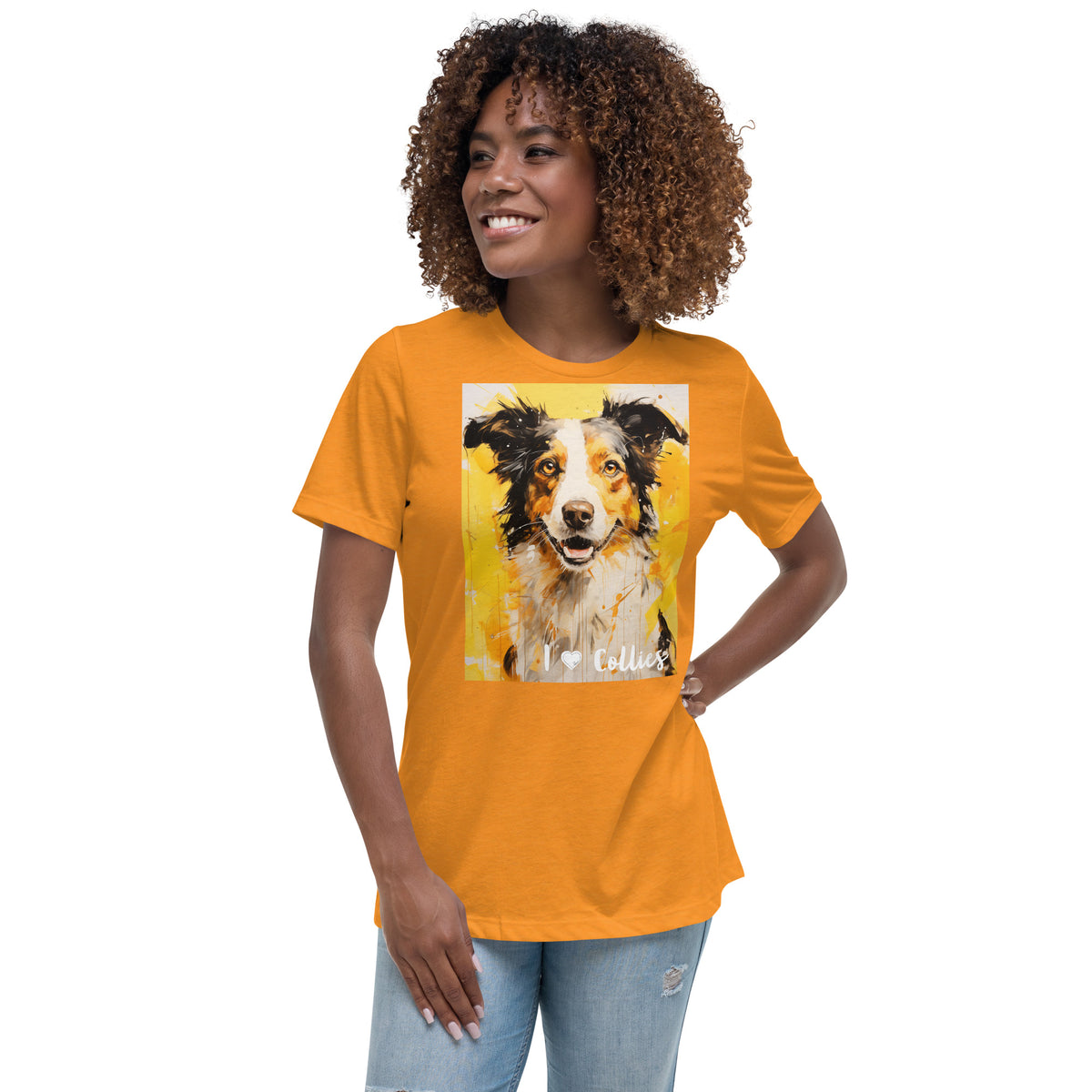 Women's Relaxed T-Shirt - I ❤ Dogs - Border Collie