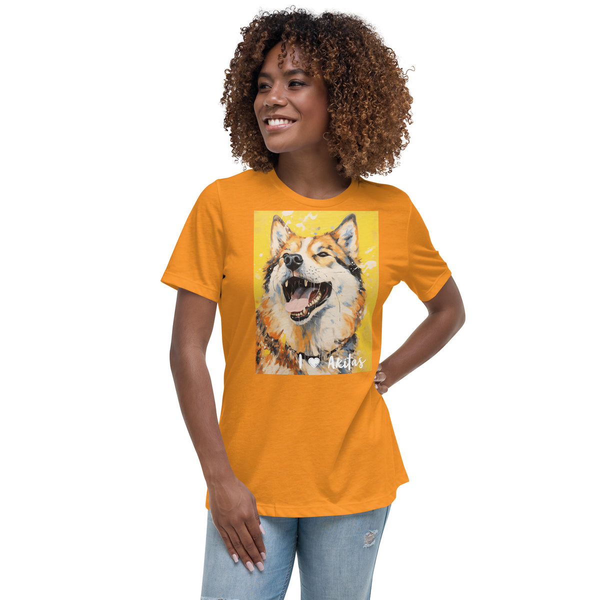 Women's Relaxed T-Shirt - I ❤ Dogs - Akita