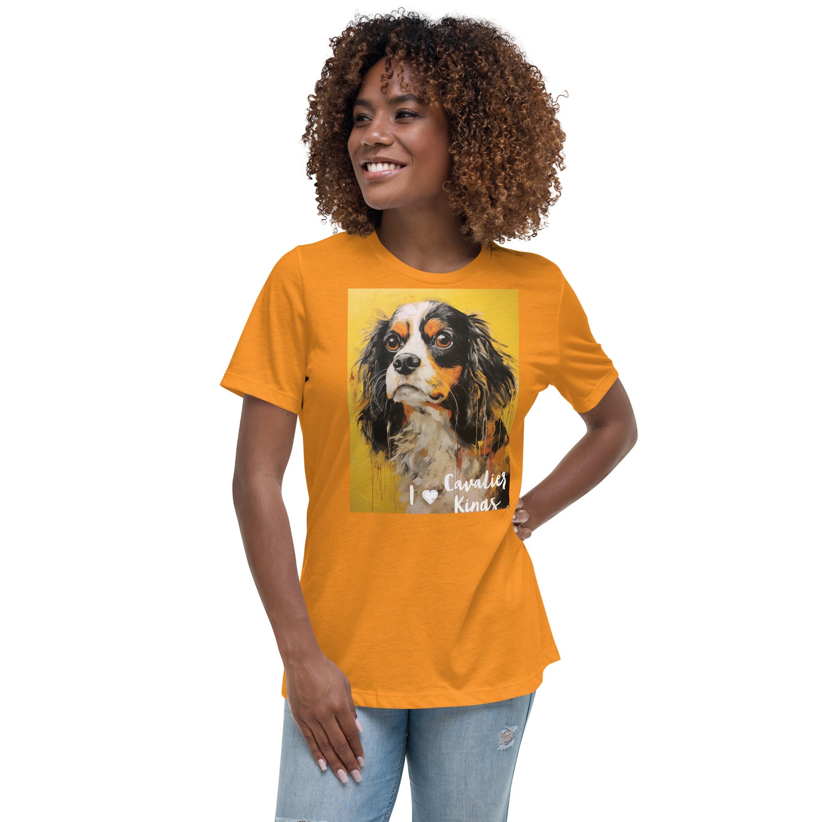 Women's Relaxed T-Shirt - I ❤ Dogs - Cavalier King Charles Spaniel