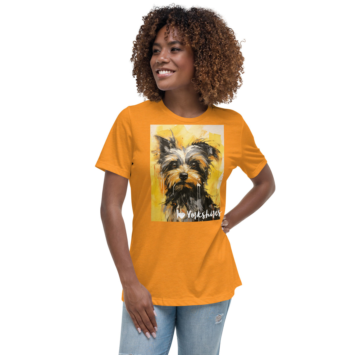 Women's Relaxed T-Shirt - I ❤ Dogs - Yorkshire Terrier