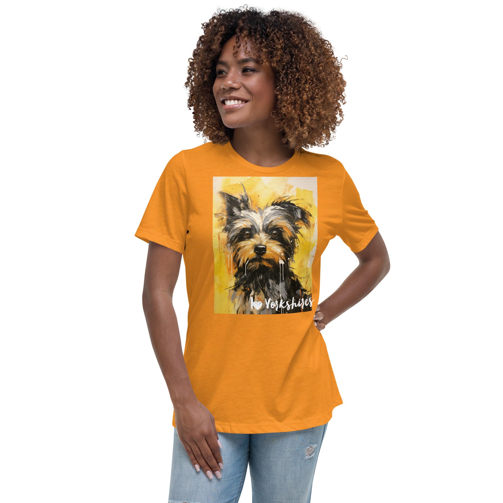 Women's Relaxed T-Shirt - I ❤ Dogs - Yorkshire Terrier