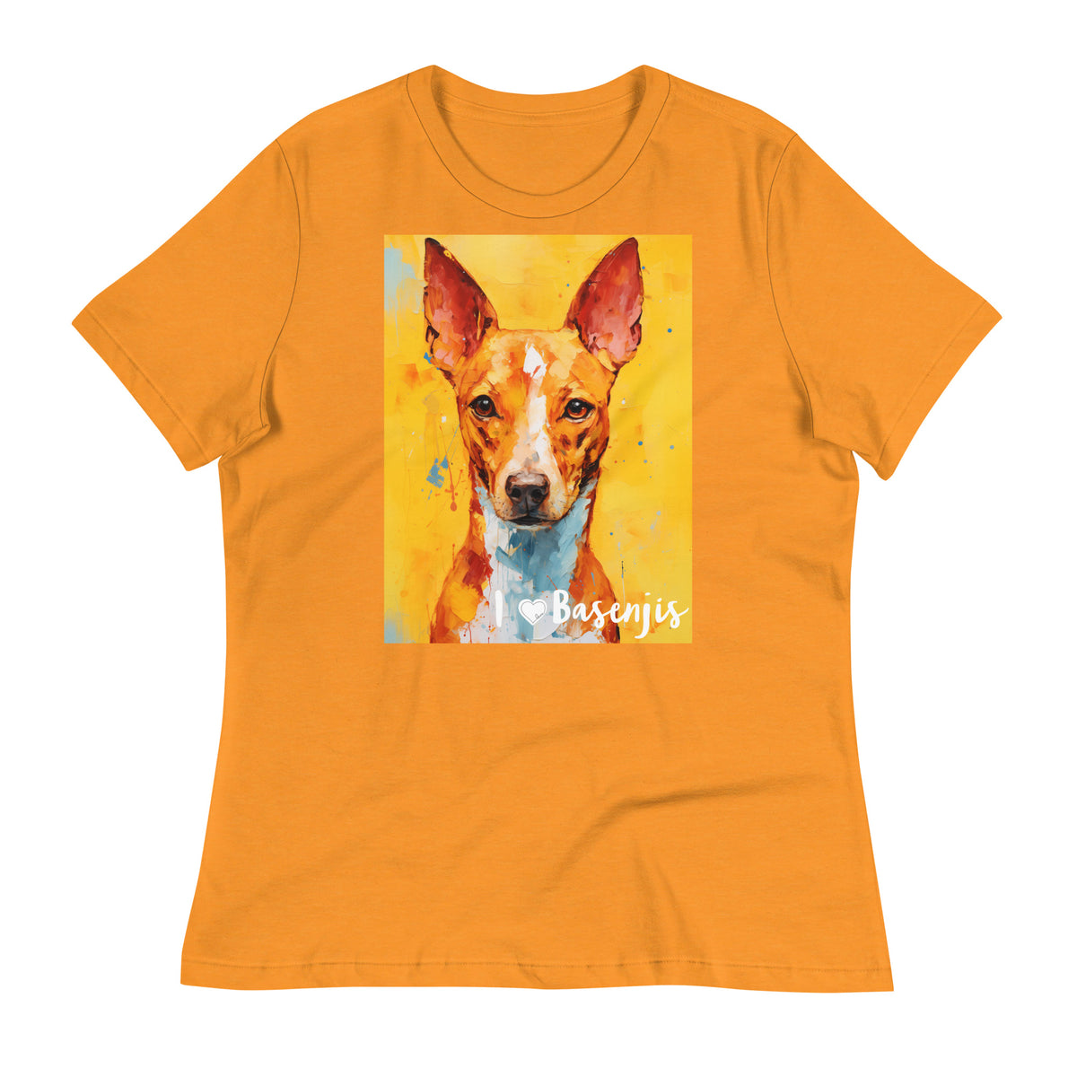 Women's Relaxed T-Shirt - I ❤ Dogs - Basenji
