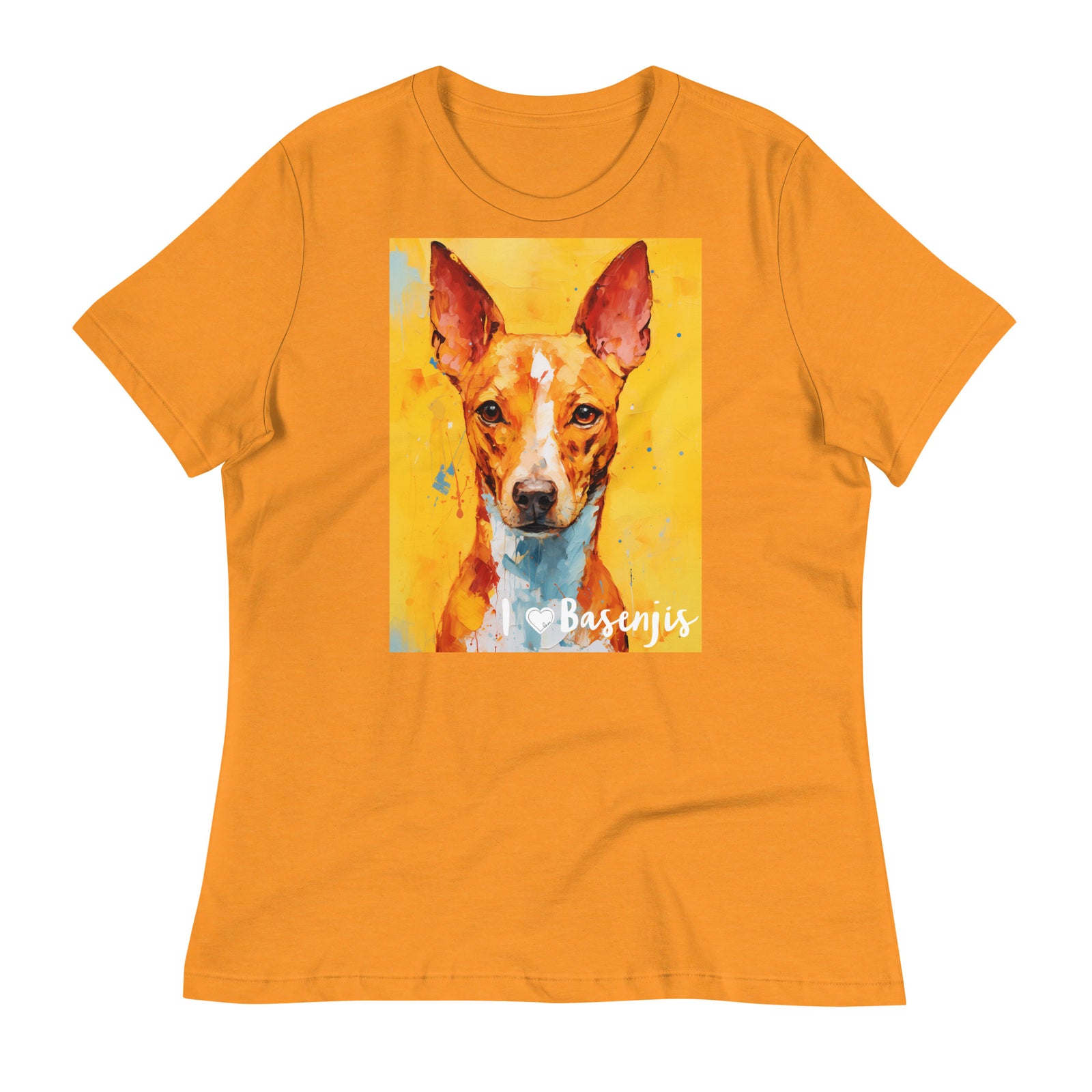 Women's Relaxed T-Shirt - I ❤ Dogs - Basenji