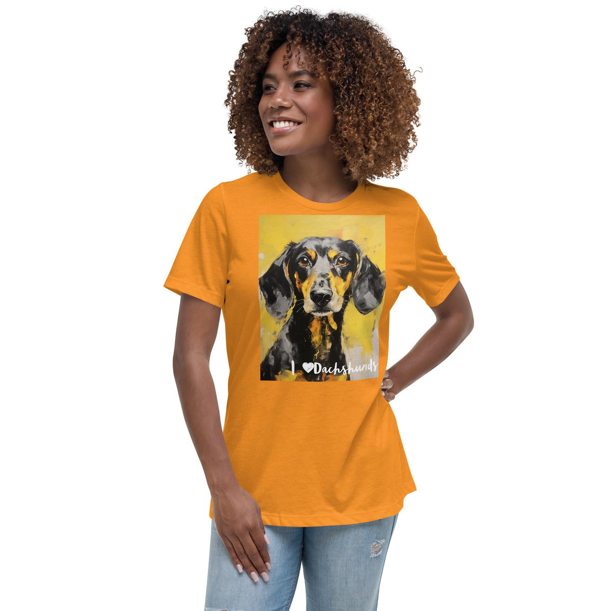 Women's Relaxed T-Shirt - I ❤ Dogs - Dachshund