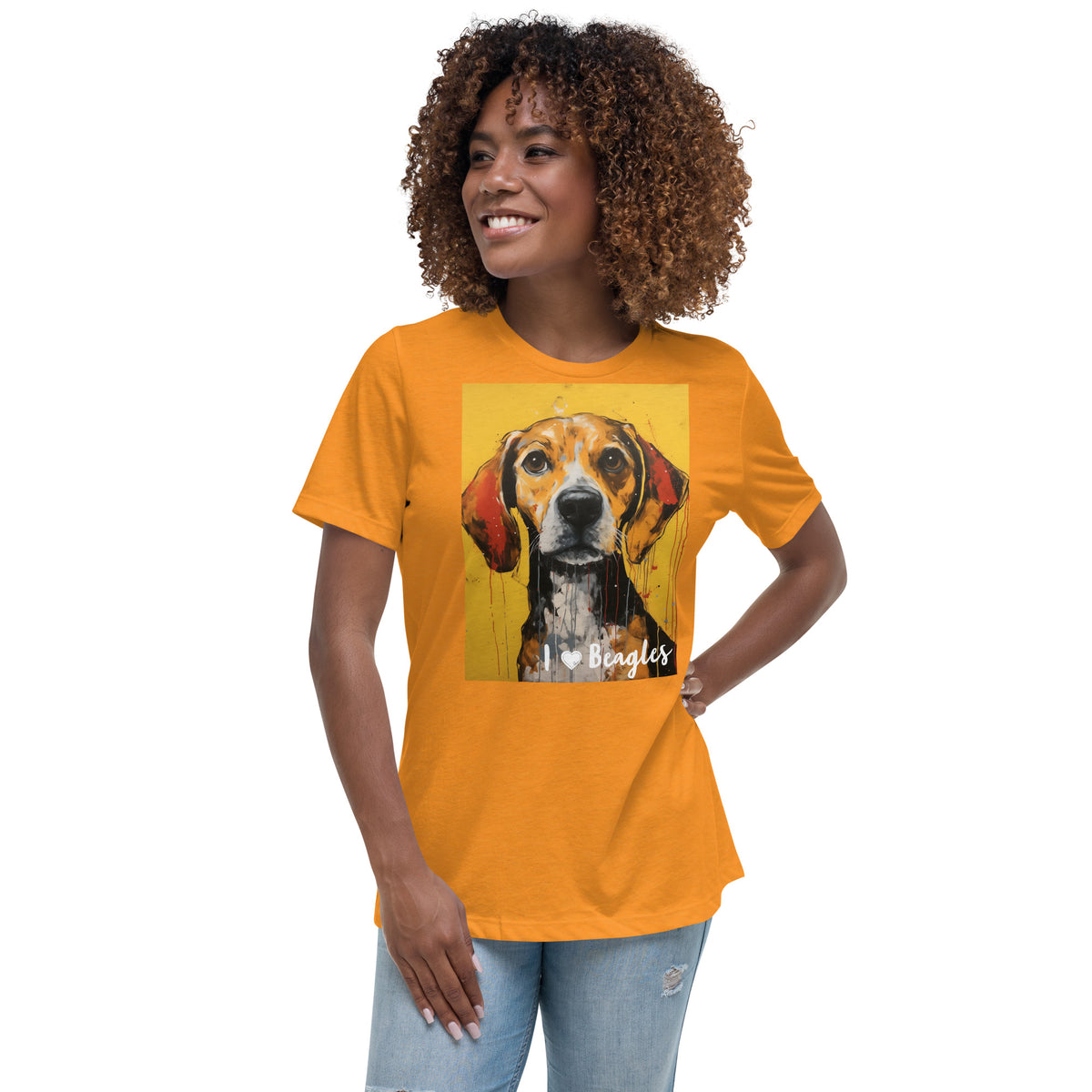 Women's Relaxed T-Shirt - I ❤ Dogs - Beagle