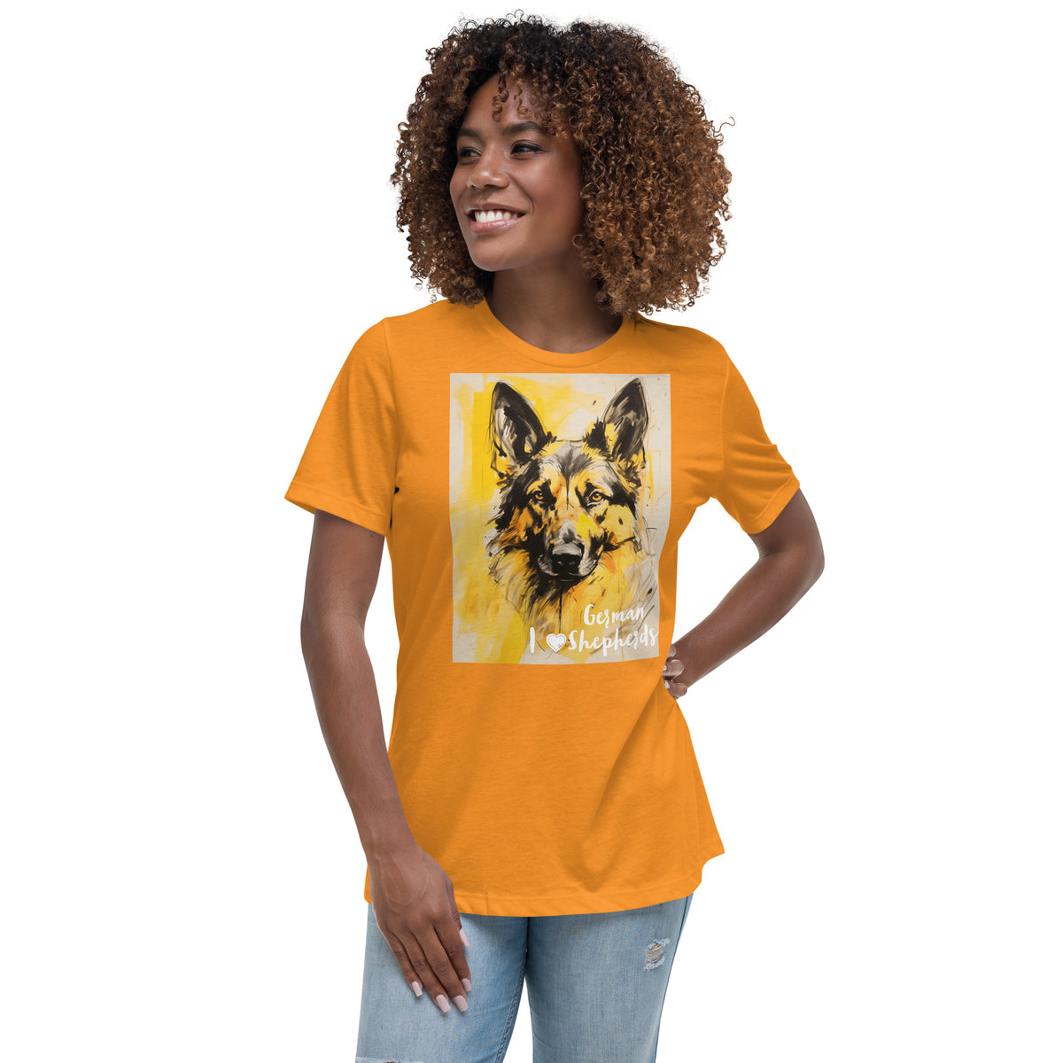 Women's Relaxed T-Shirt - I ❤ Dogs - German Shepherd