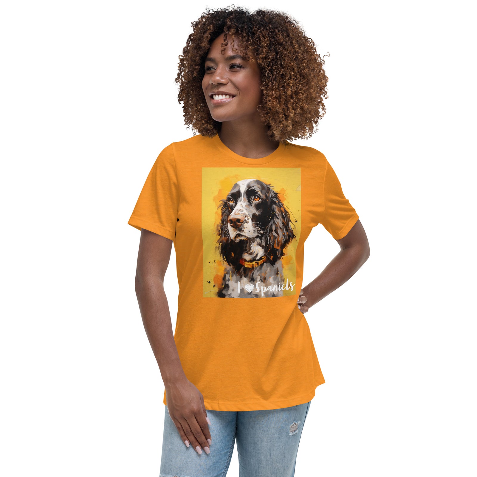 Women's Relaxed T-Shirt - I ❤ Dogs - Cocker Spaniel (American)