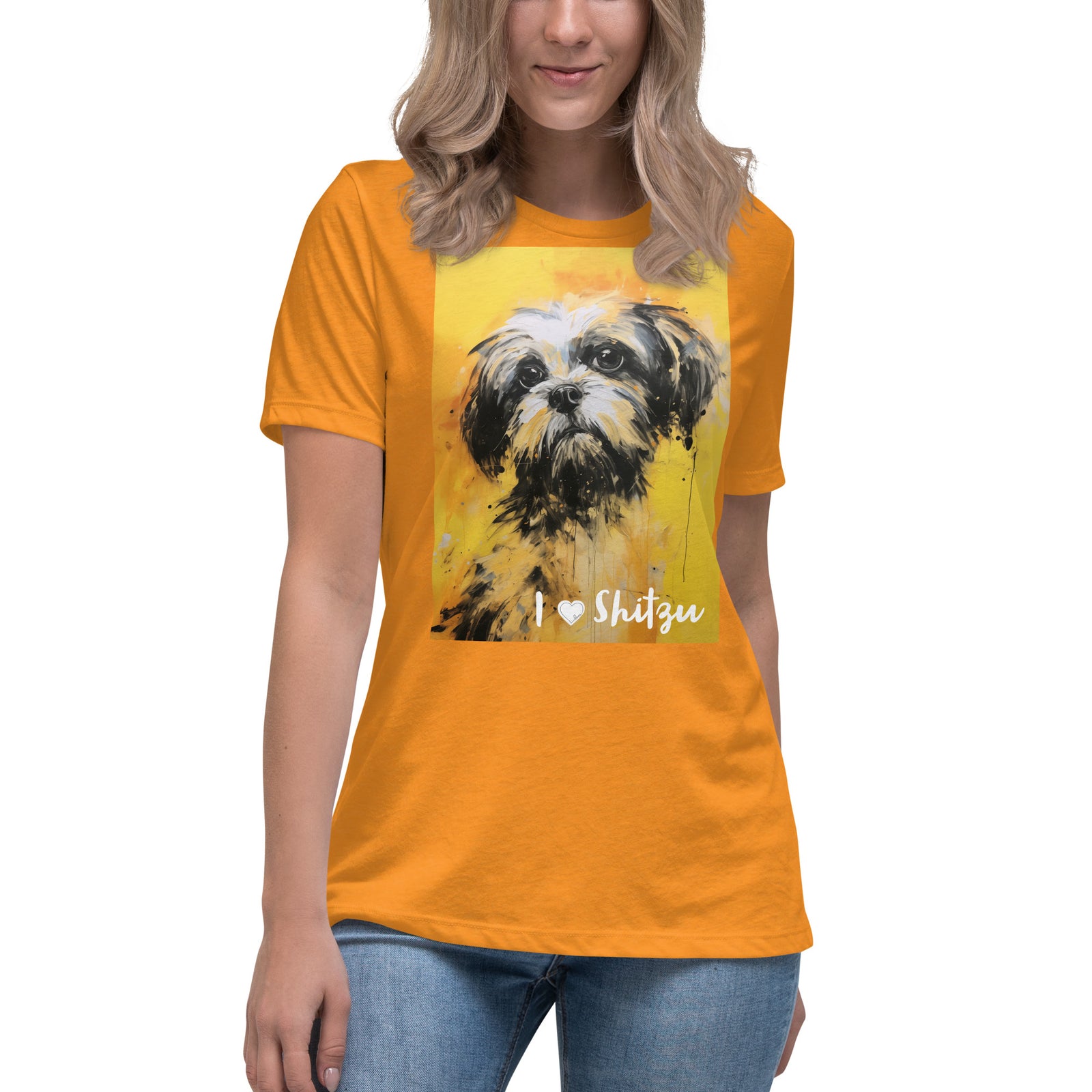 Women's Relaxed T-Shirt - I ❤ Dogs - Shih Tzu