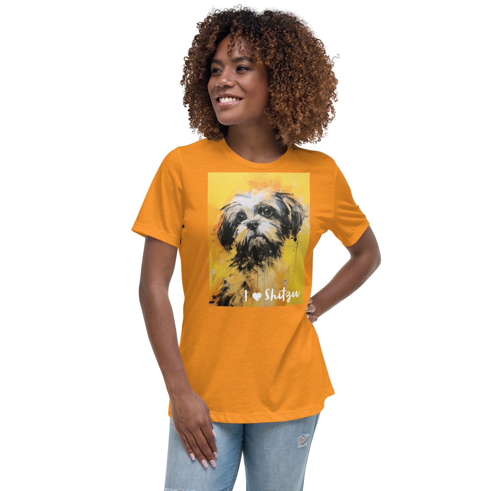 Women's Relaxed T-Shirt - I ❤ Dogs - Shih Tzu