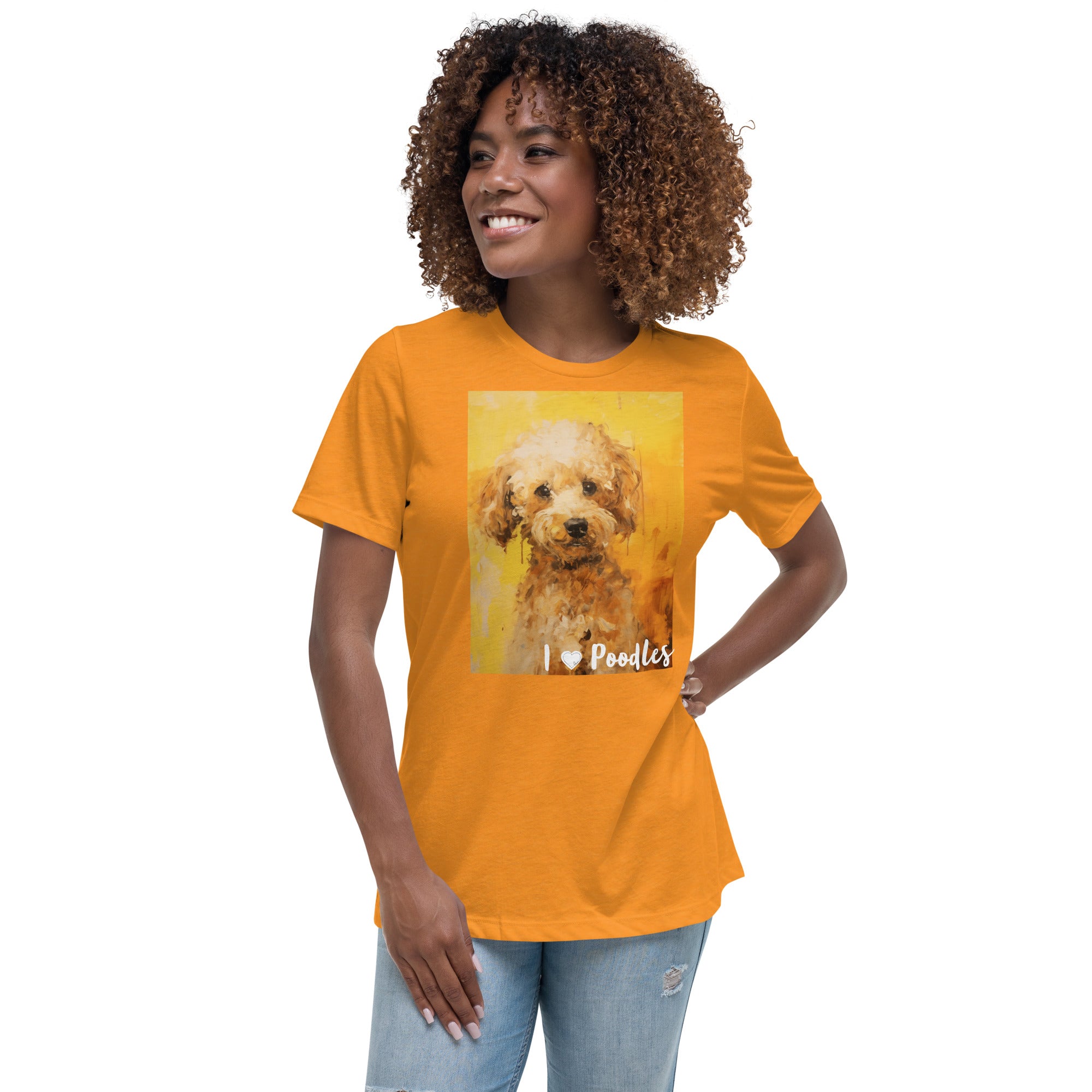 Women's Relaxed T-Shirt - I ❤ Dogs - Poodle