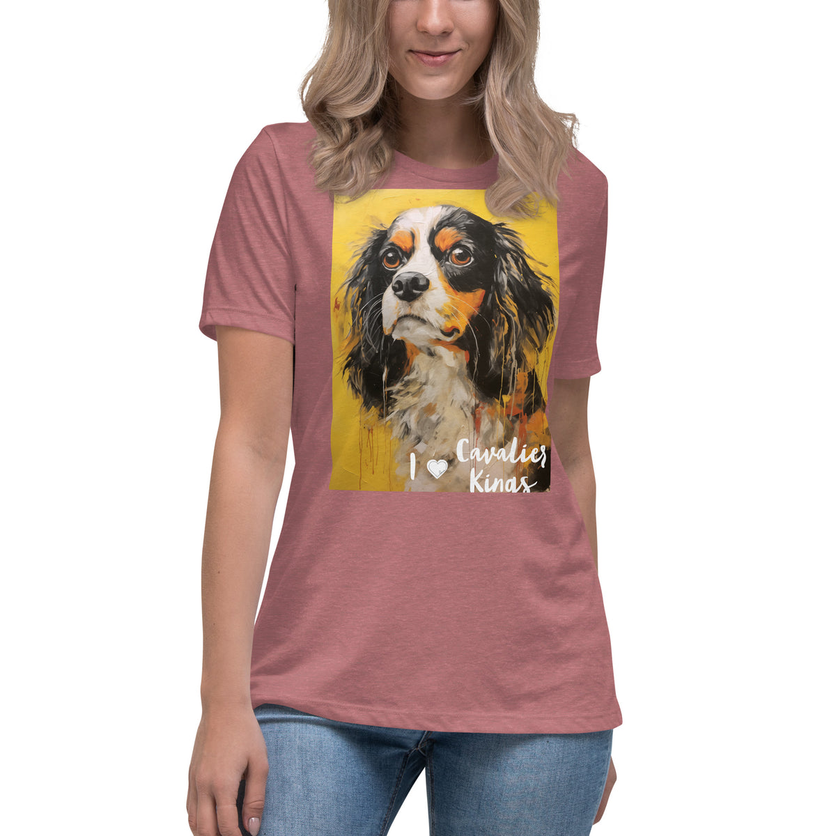 Women's Relaxed T-Shirt - I ❤ Dogs - Cavalier King Charles Spaniel