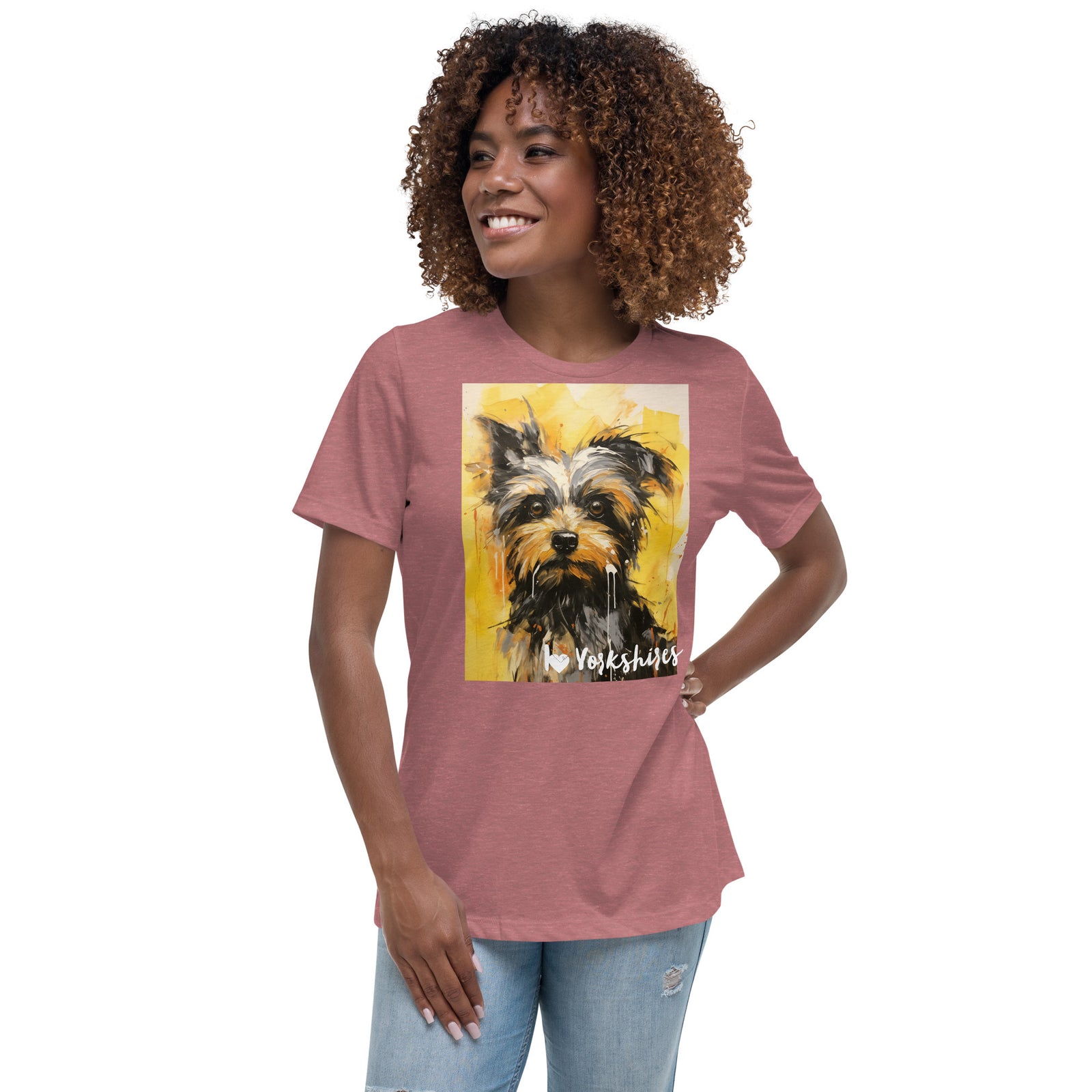 Women's Relaxed T-Shirt - I ❤ Dogs - Yorkshire Terrier