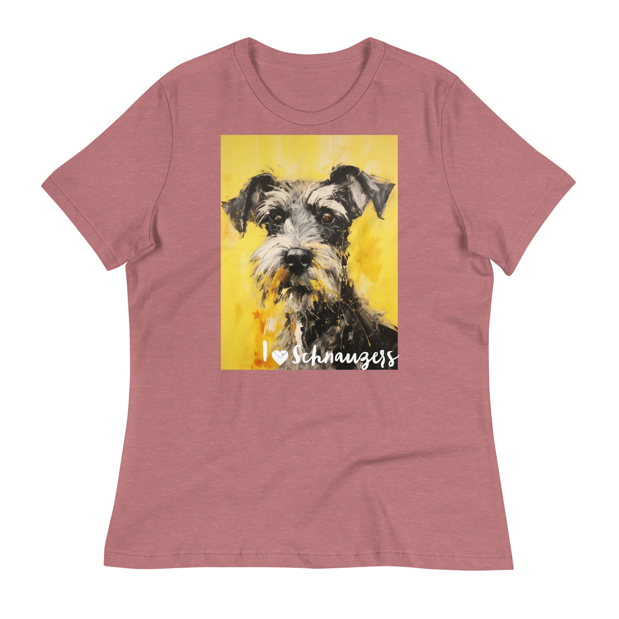 Women's Relaxed T-Shirt - I ❤ Dogs - Miniature Schnauzer