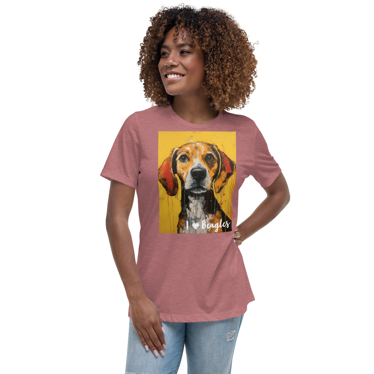 Women's Relaxed T-Shirt - I ❤ Dogs - Beagle