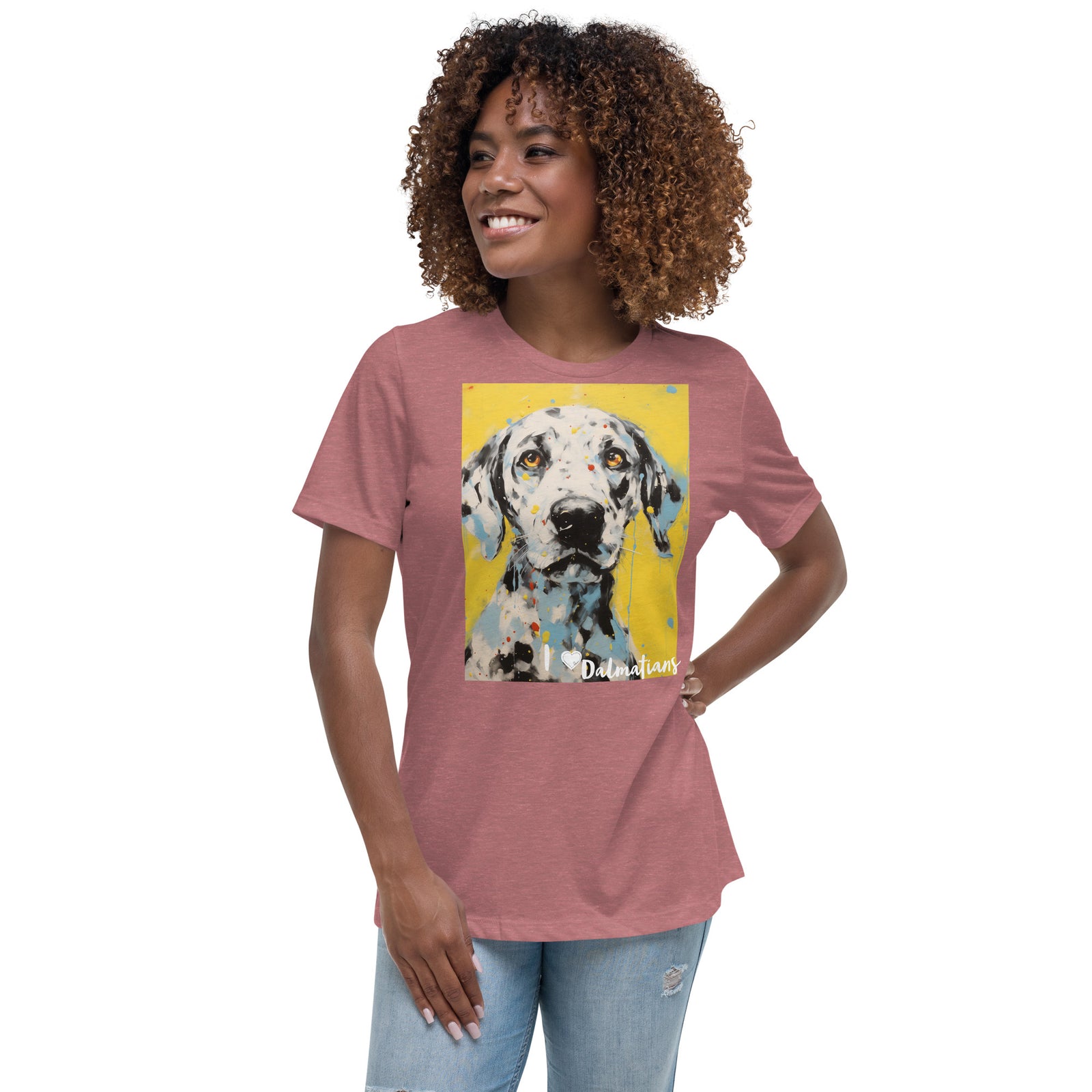 Women's Relaxed T-Shirt - I ❤ Dogs - Dalmatian