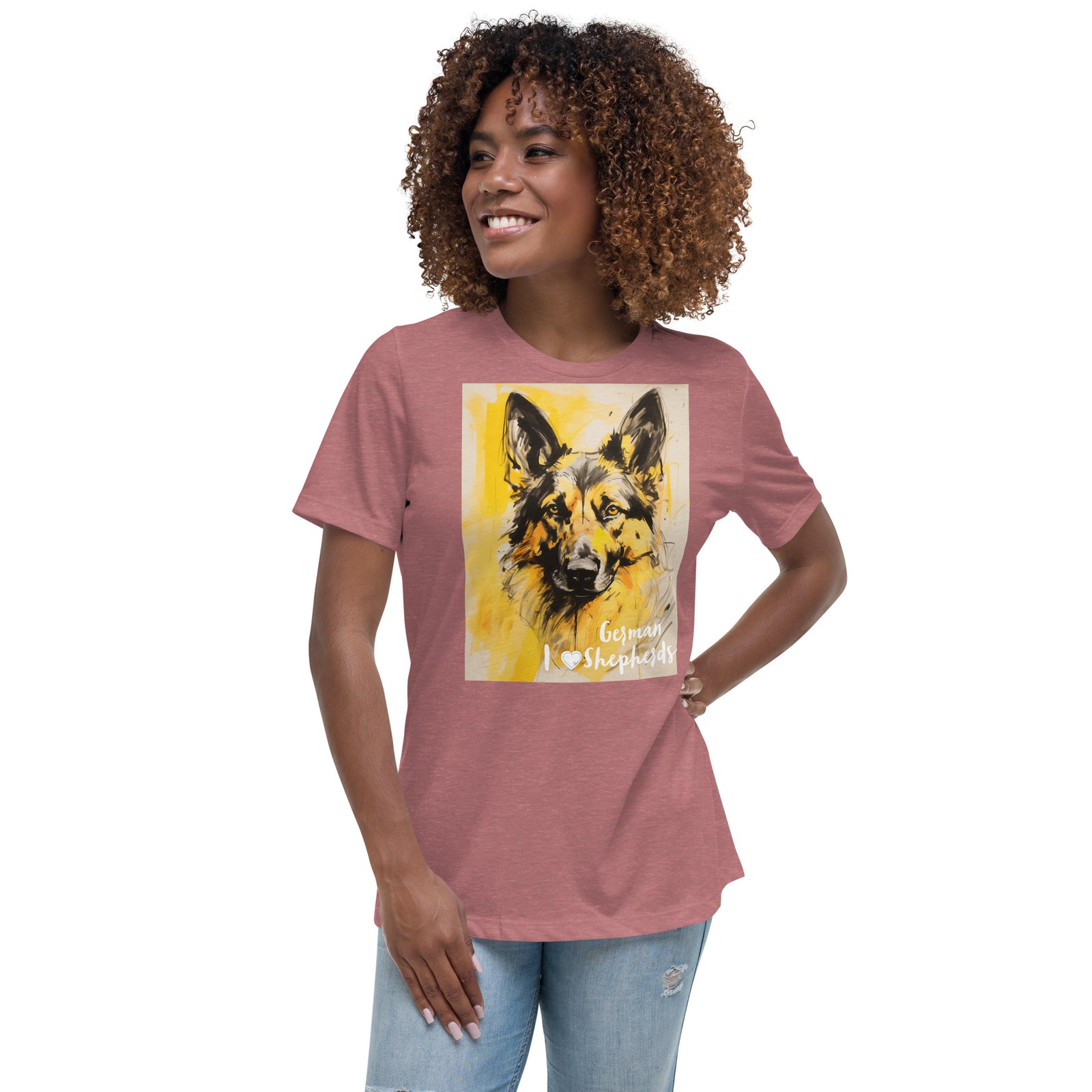 Women's Relaxed T-Shirt - I ❤ Dogs - German Shepherd