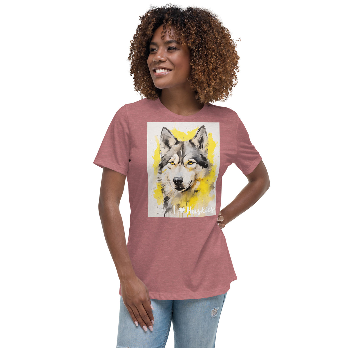 Women's Relaxed T-Shirt - I ❤ Dogs - Siberian Husky