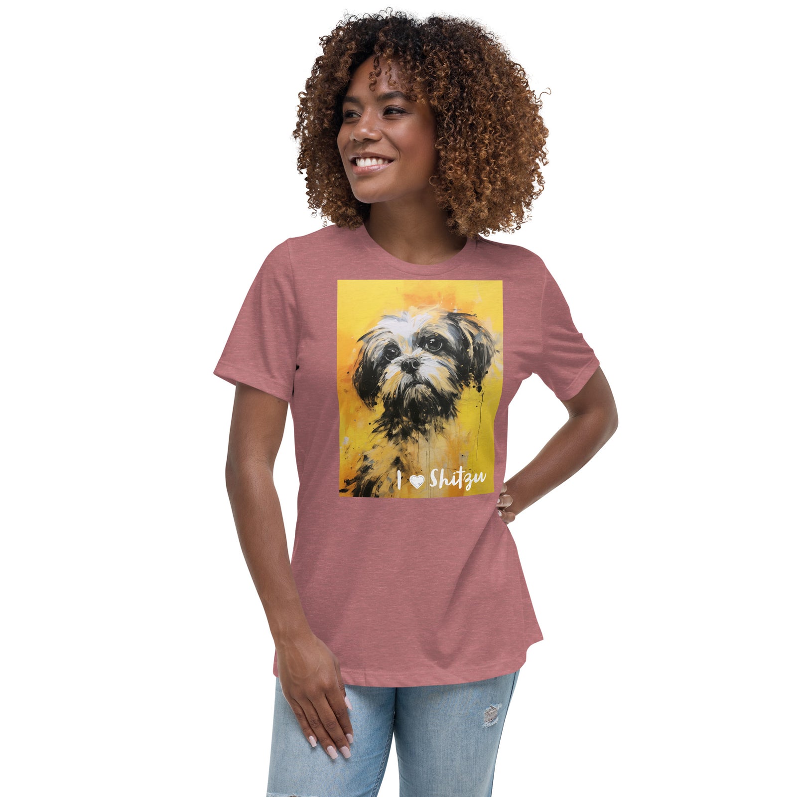 Women's Relaxed T-Shirt - I ❤ Dogs - Shih Tzu