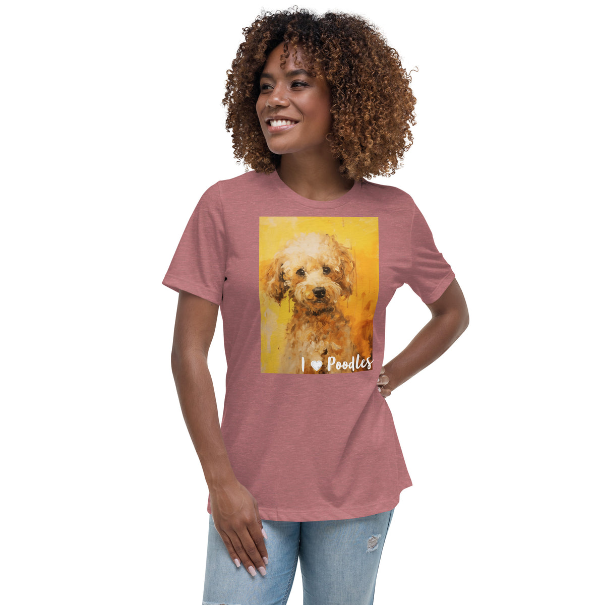 Women's Relaxed T-Shirt - I ❤ Dogs - Poodle