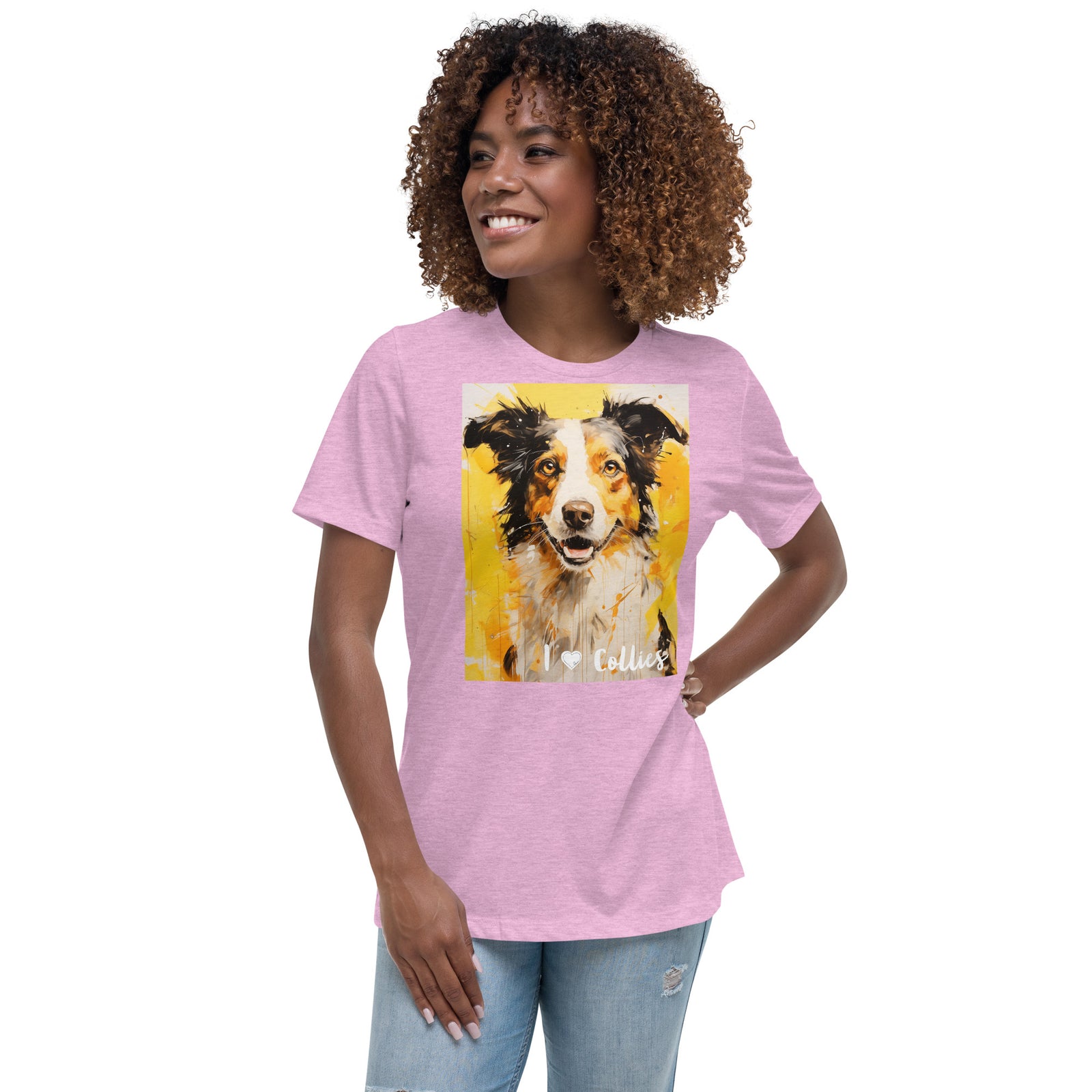 Women's Relaxed T-Shirt - I ❤ Dogs - Border Collie