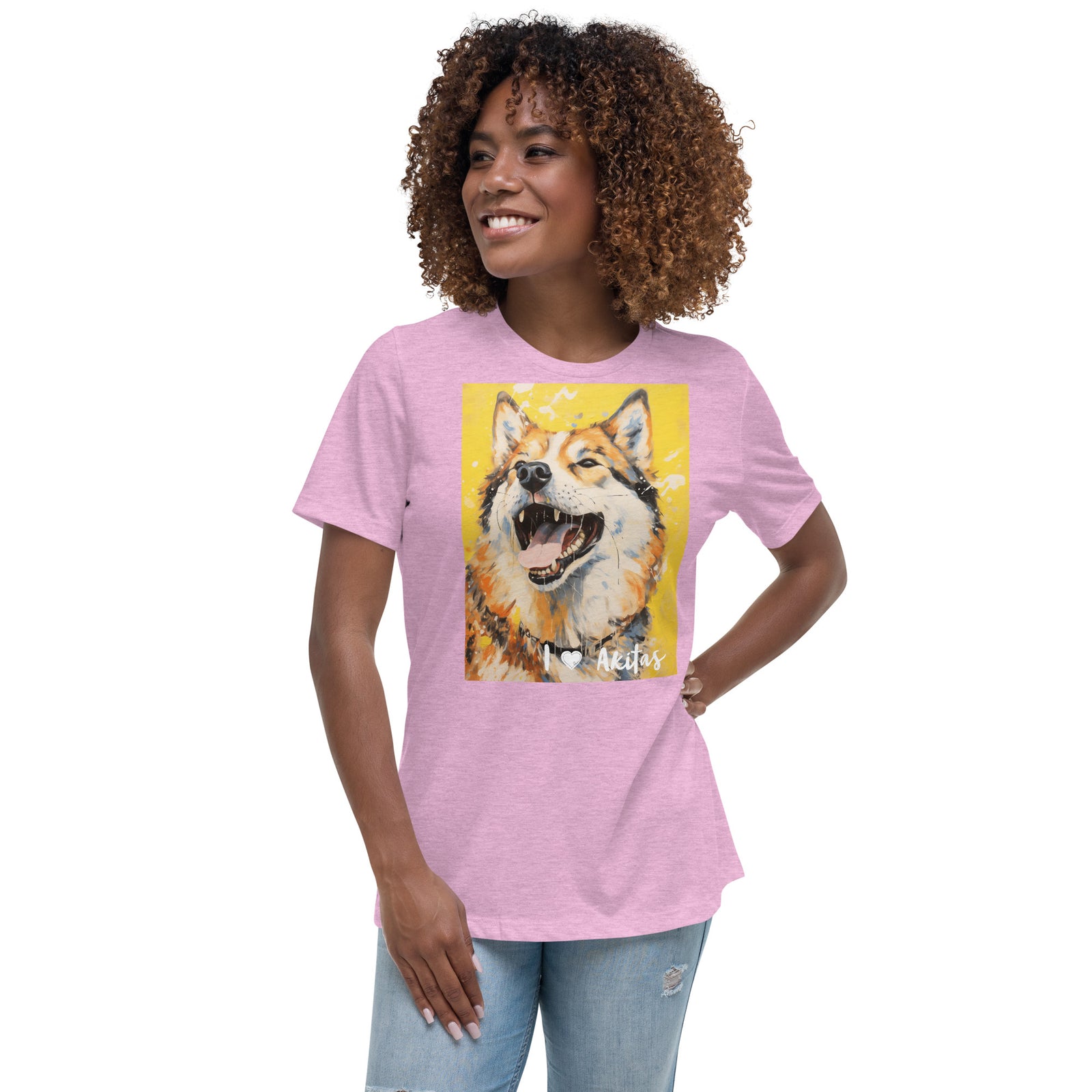 Women's Relaxed T-Shirt - I ❤ Dogs - Akita
