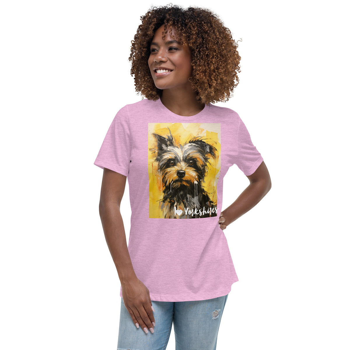 Women's Relaxed T-Shirt - I ❤ Dogs - Yorkshire Terrier