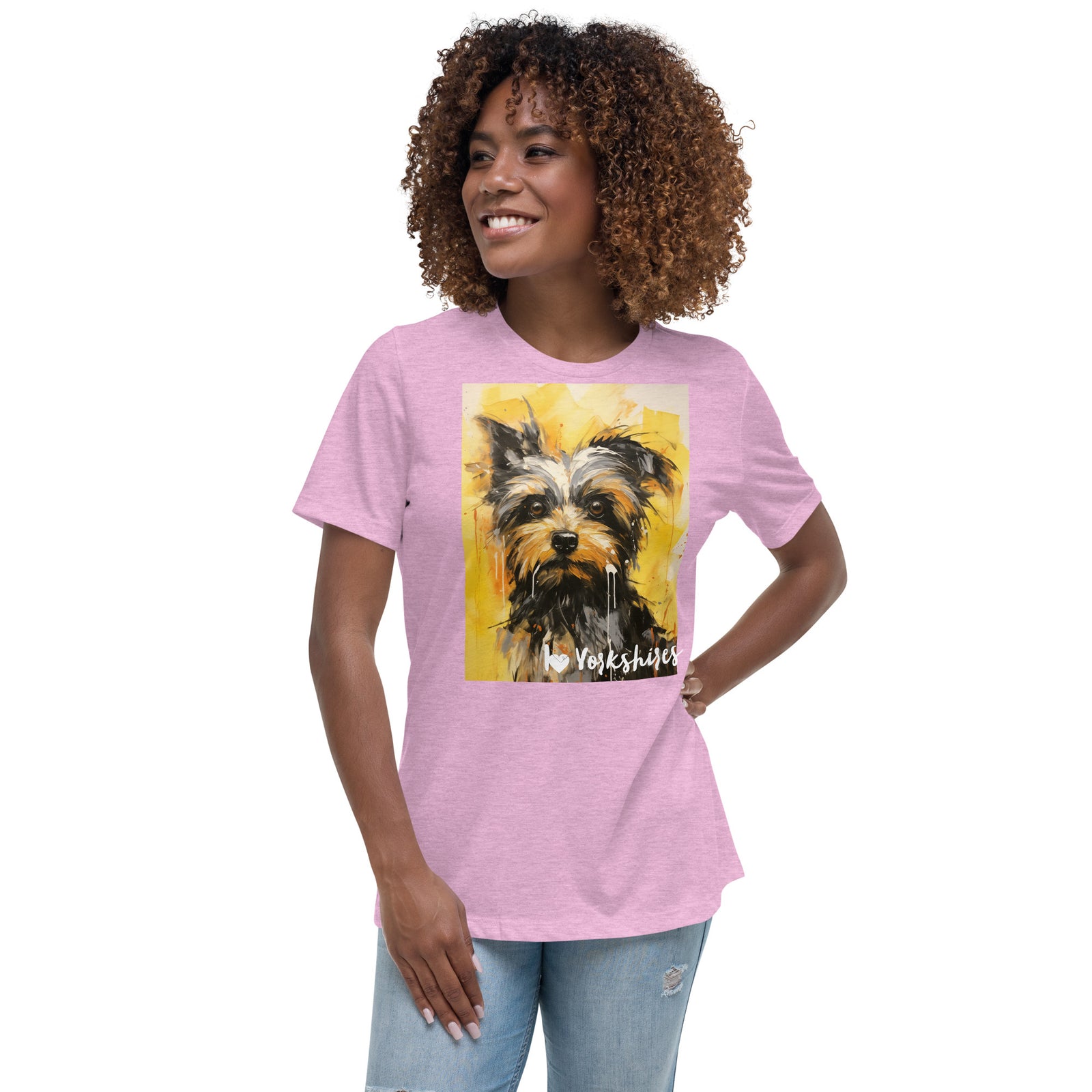Women's Relaxed T-Shirt - I ❤ Dogs - Yorkshire Terrier