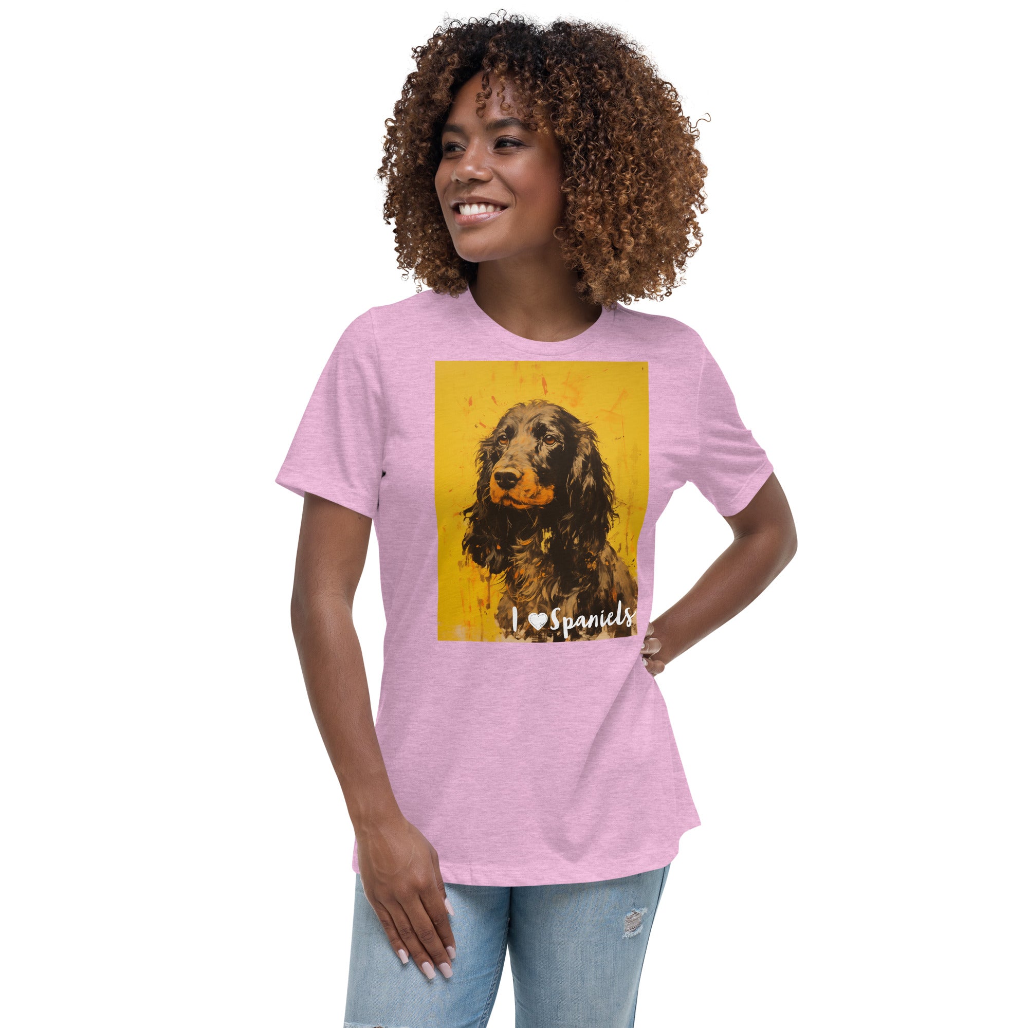 Women's Relaxed T-Shirt - I ❤ Dogs - English Springer Spaniel